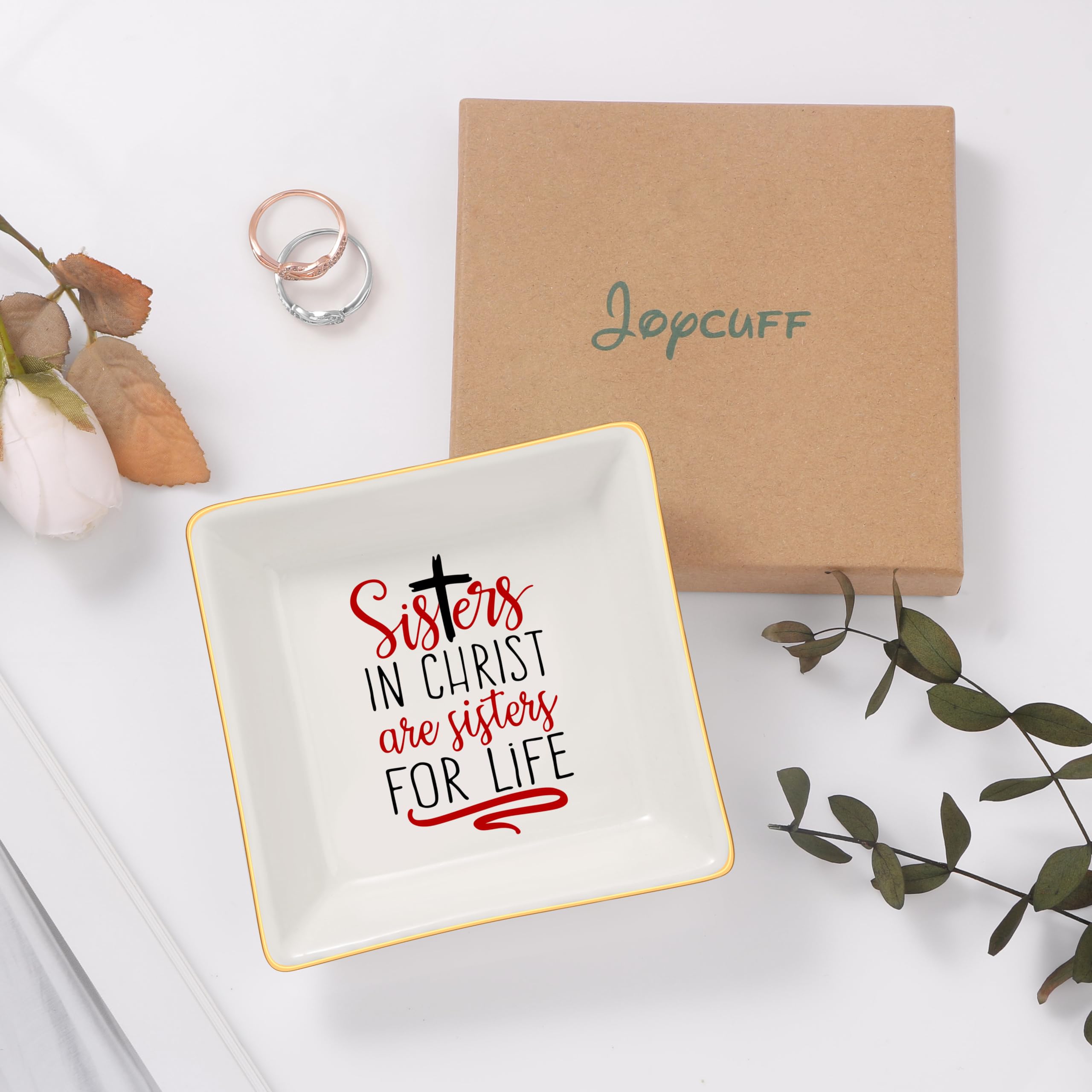 JoycuFF Jewelry Trinket Dishes - Elegant Jewelry Tray for Women | Perfect Birthday, Christmas & Friendship Gifts | Unique Home Decor for Bedroom, Bathroom & Vanity Organization