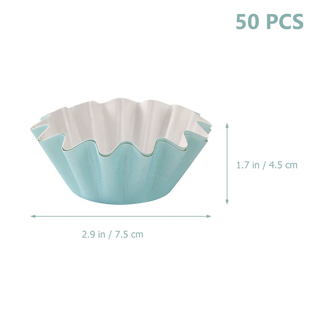 Hemoton 50pcs Christmas Cupcake Baking Cups - Disposable Muffin Liners, Mini Wedding Cake Cups, Baby Shower & Flower Cake Covers | Perfect for Holiday Baking, Party Decorations & Dessert Displays