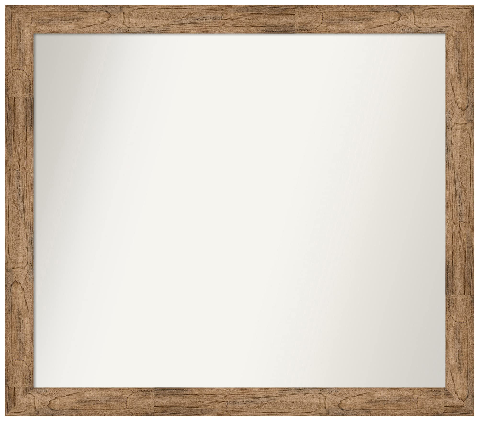 Amanti Art 28.5x32.5 Inch Owl Brown Non-Beveled Custom Wall Mirror with Narrow Frame - Bathroom, Bedroom, Living Room Decor - Various Sizes Available