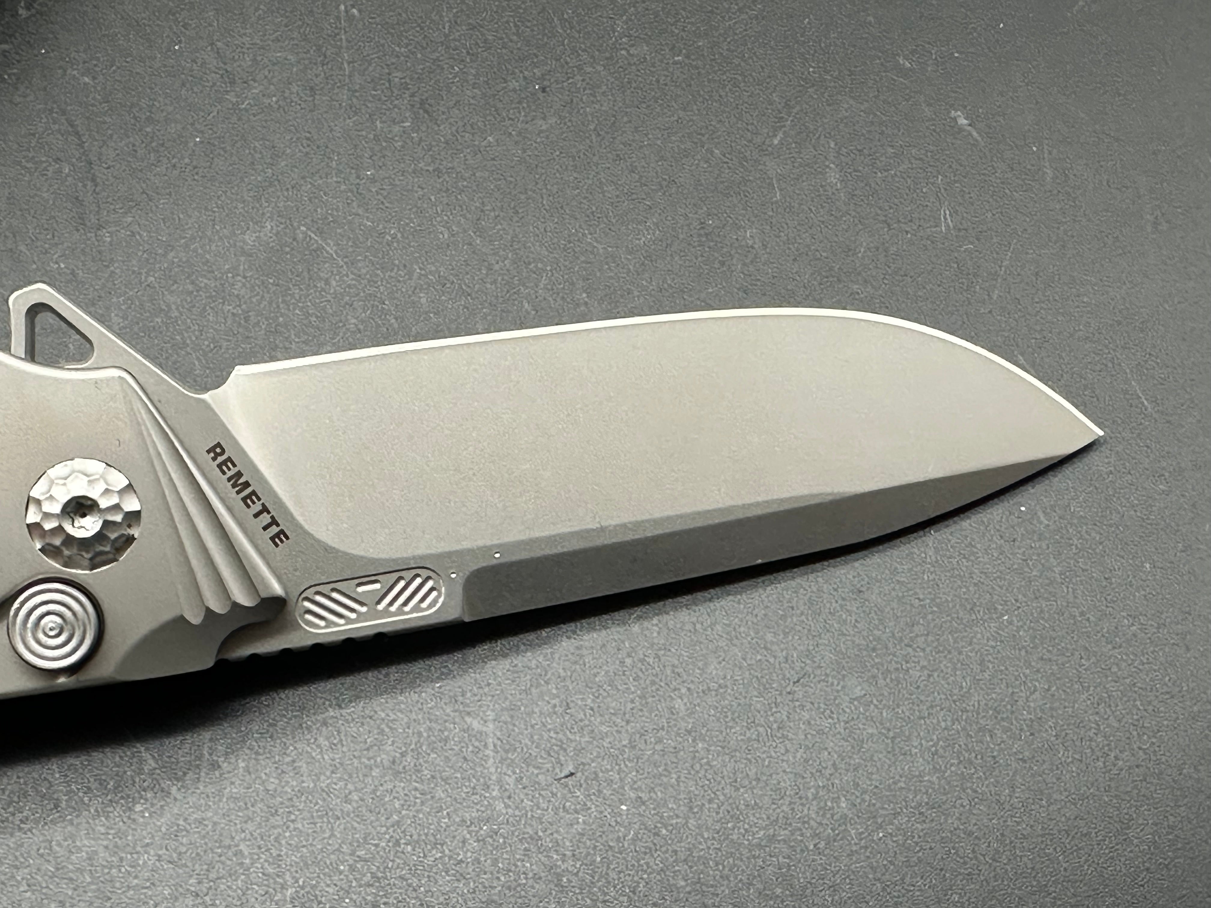 Premium Remette Steed Titanium & Carbon Fiber Handle with M390 Blade - Perfect for EDC, Outdoor Adventures & Survival Knife Collection