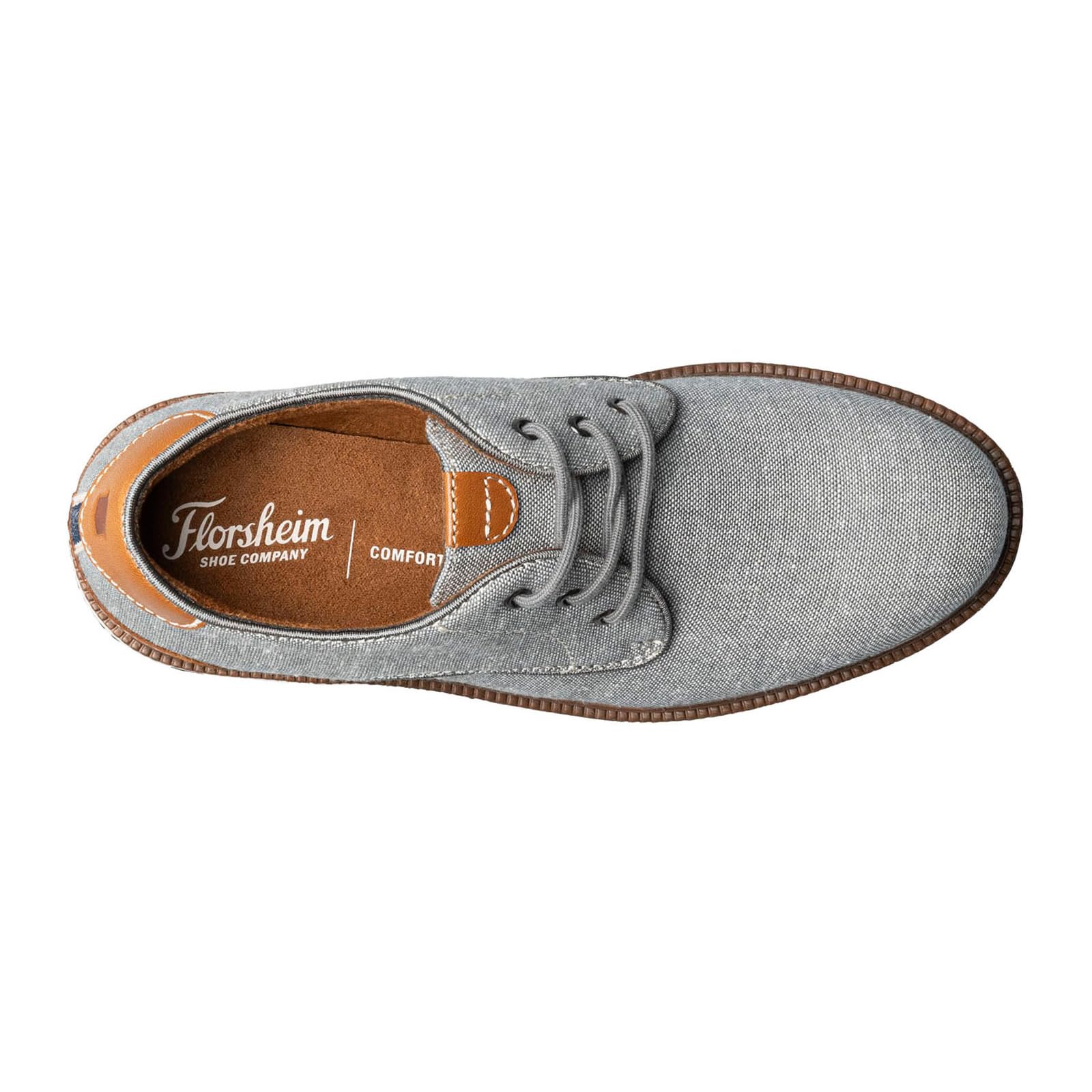 Florsheim Boys' Highland Canvas Plain Toe Oxford Shoes - Gray - Size 2 Medium (Toddler/Little Kid/Big Kid) | Classic School & Dress Shoes for Formal Occasions, Weddings, and Church Events