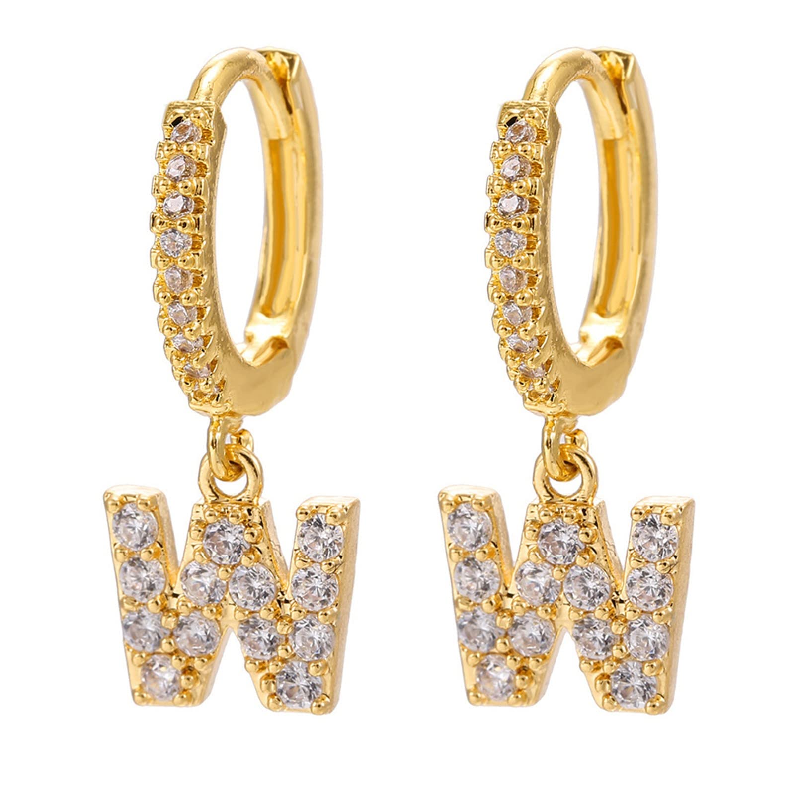 1 Piece Rhinestone Hoop Earrings for Women - Shiny Lightweight Drop Dangle Clip-On Earrings for Girls | Perfect for Parties, Weddings & Everyday Wear