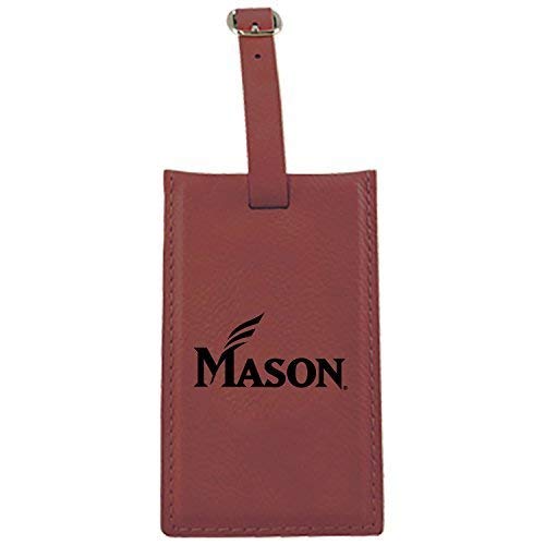 LXG George Mason University Burgundy Leatherette Luggage Tag - Durable Travel ID Tag for Suitcases, Backpacks & Carry-Ons - Perfect for College Students, Alumni & Travelers