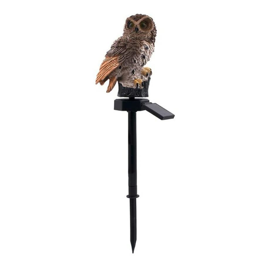 Solar Powered LED Garden Lights - Owl Shaped Outdoor Solar Lamp, Waterproof Lawn Ornament for Yard & Patio Decor - Unique Christmas & Holiday Lighting (Brown) - Perfect for Garden Pathways, Backyard, and Festive Outdoor Decorations