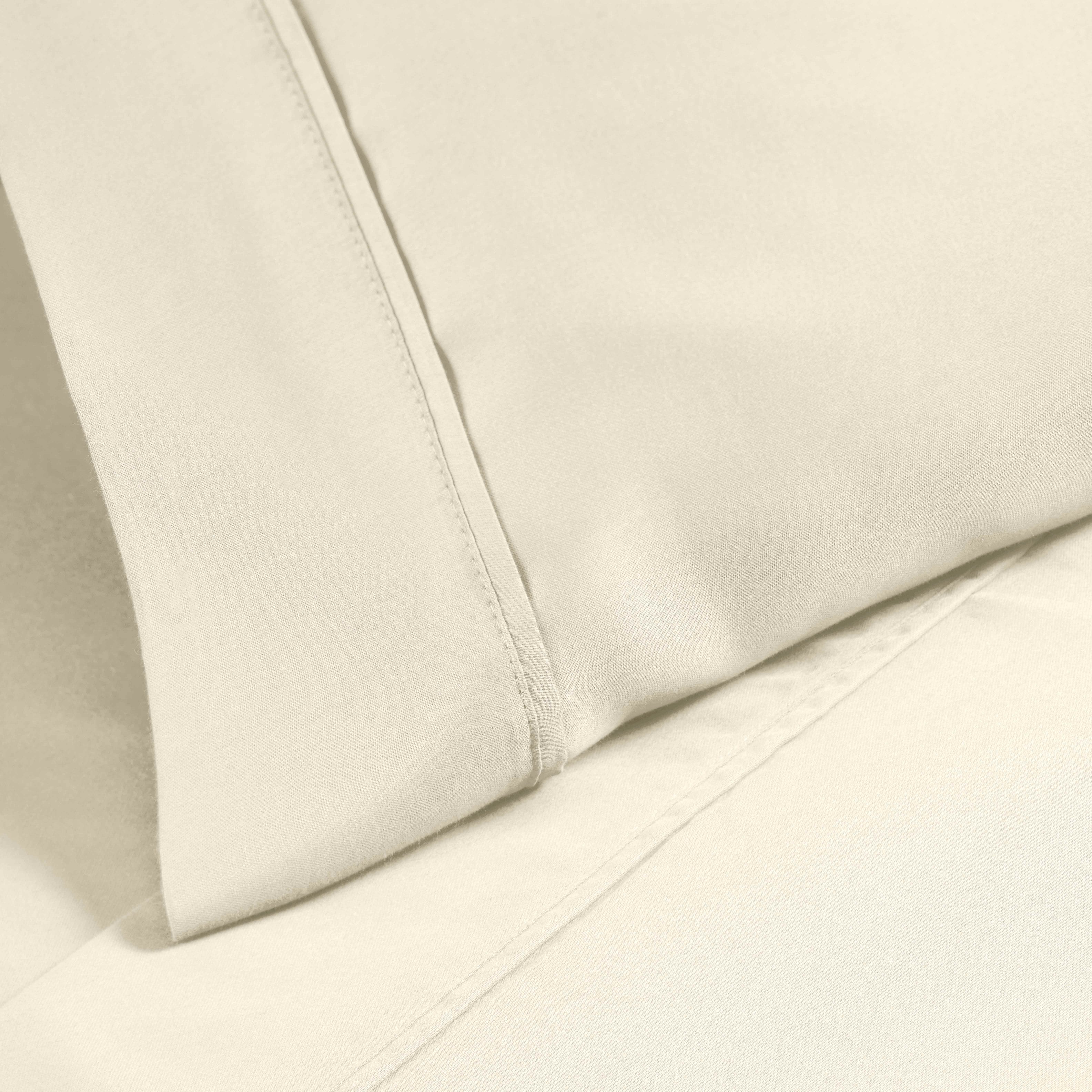 1200 Thread Count Cotton Rich Solid Deep Pocket Bed Sheet Set - Queen Size, Ultra Soft & Breathable - Perfect for Luxury Hotels, Guest Rooms & Master Bedrooms