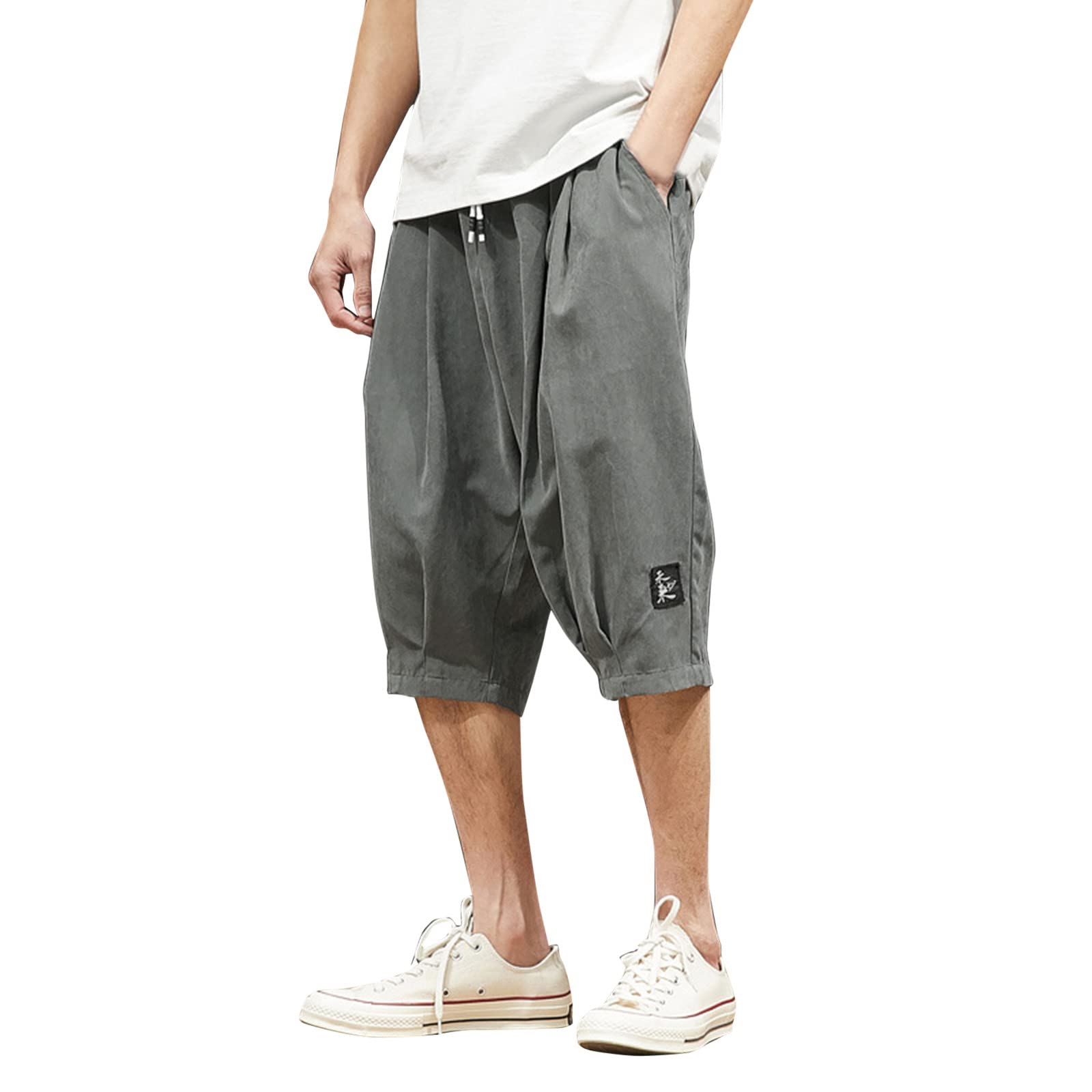 Men's Striped Surfing Board Shorts with Pockets - Beach & Gym Wear