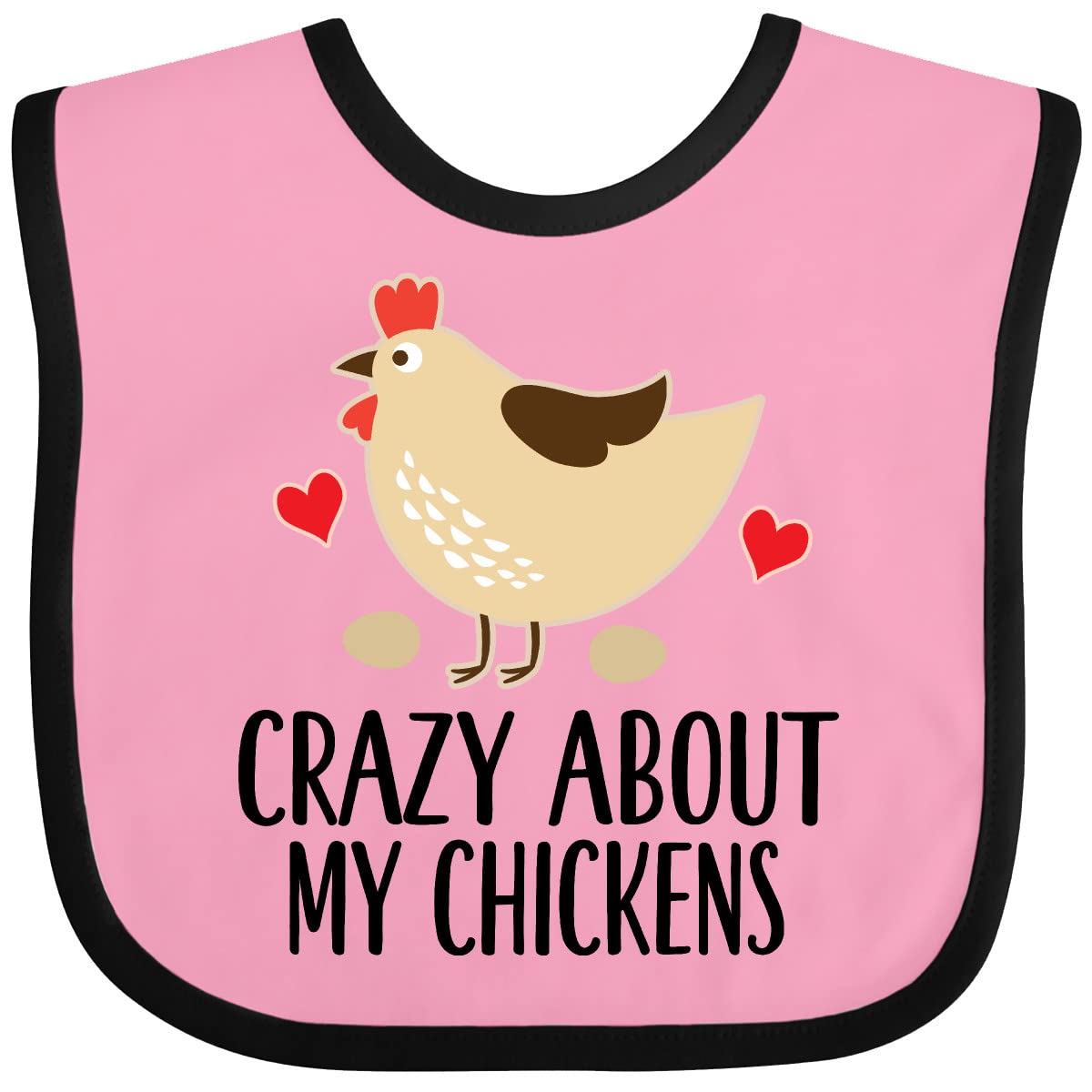 Inktastic Adorable Chicken Farming Baby Bib - Soft & Absorbent for Messy Eaters - Perfect for Farm-Themed Parties, Baby Showers & Everyday Feeding Time