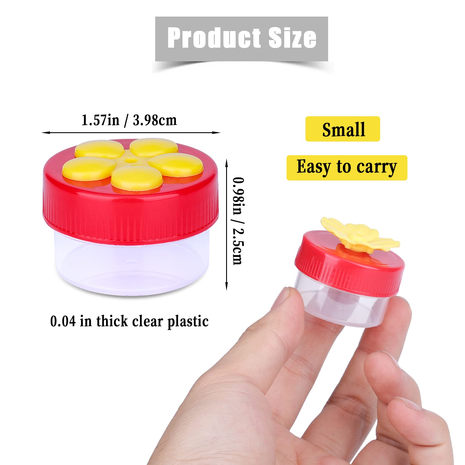 AIEX Handheld Hummingbird Feeder Set - 4 Flower Cups & Brush for Outdoor Bird Watching