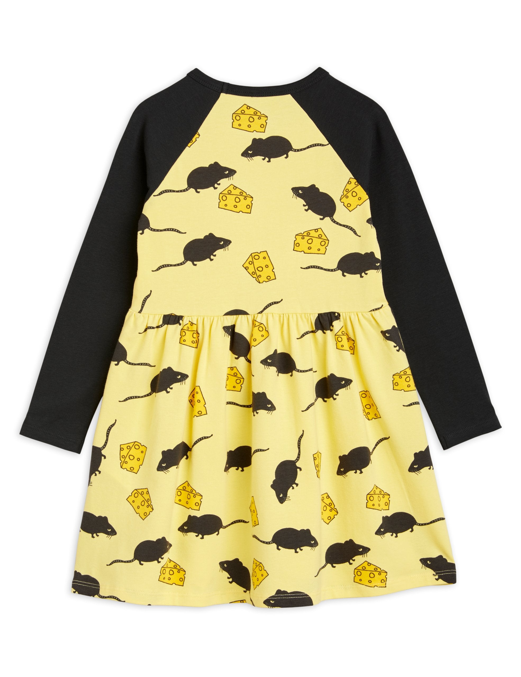 Mini Rodini Mouse AOP Long Sleeve Dress for Girls - Cute Animal Print Casual Wear for Playdates & Birthday Parties
