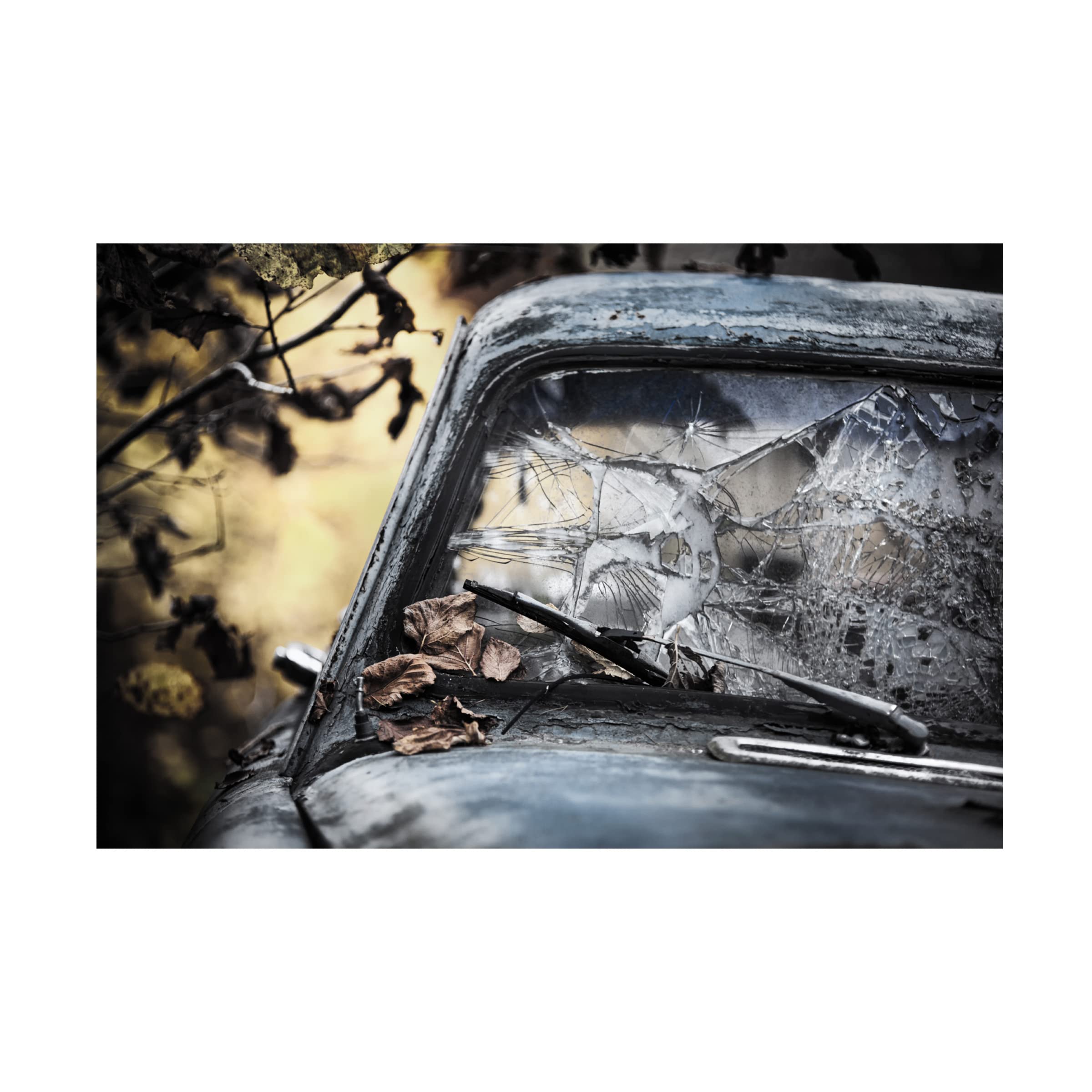 Broken Canvas Art by Benny Pettersson - Modern Abstract Wall Decor for Living Room, Bedroom & Office - High Quality Trademark Fine Art Print