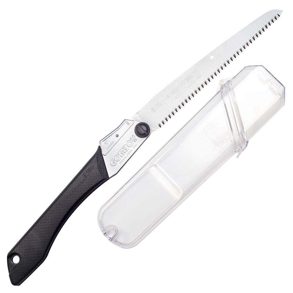 Silky GomBoy Professional 240mm Folding Saw with Medium Teeth (121-24) - Perfect for Camping, Woodworking & Outdoor Survival