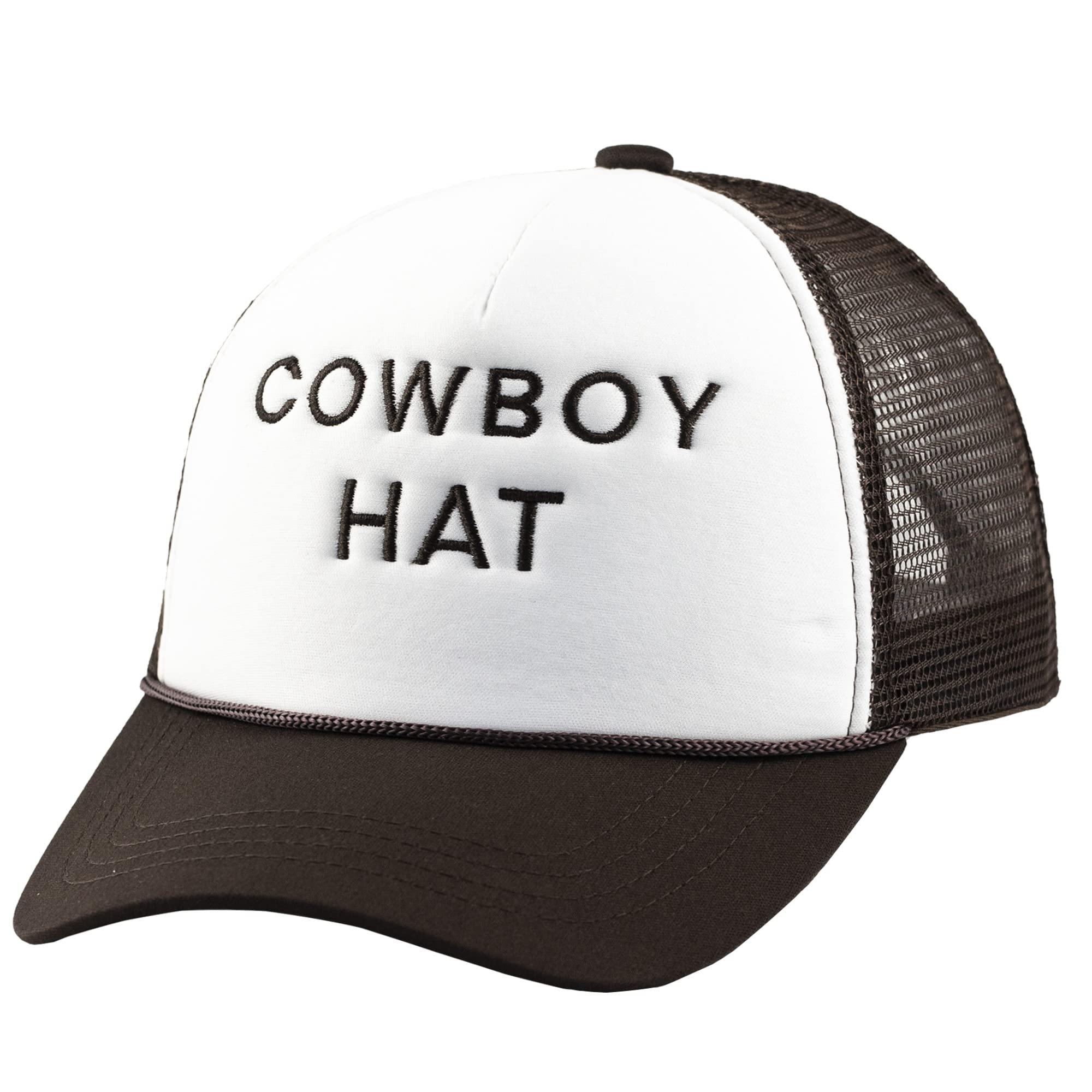 Vintage Brown Cowboy Trucker Hat for Men - Adjustable Baseball Cap with Mesh Back | Perfect for Outdoor Rides, Country Music Festivals & Western Style Fashion