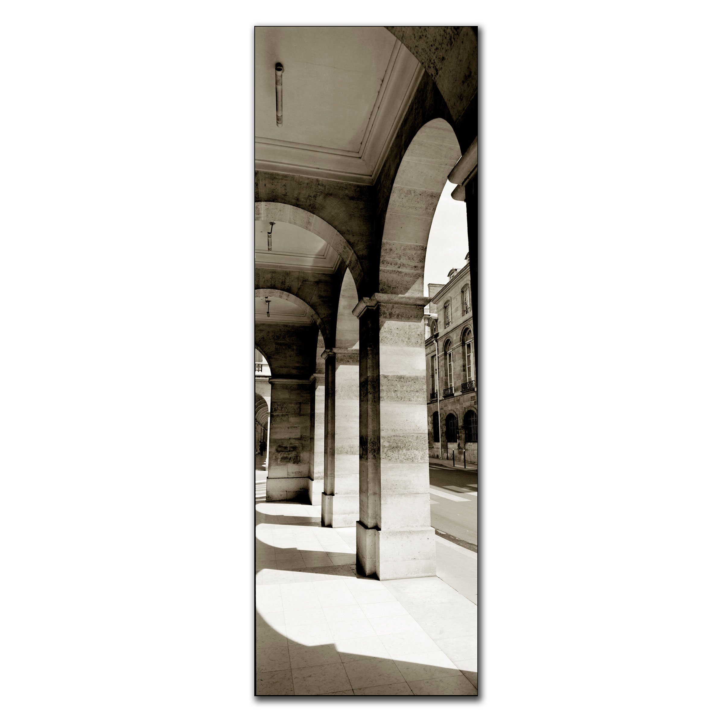 Preston Parisian Archway Canvas Art Print - 8x24 Inch Wall Decor for Living Room, Bedroom & Office | Vintage European Cityscape Painting | Home & Office Decoration