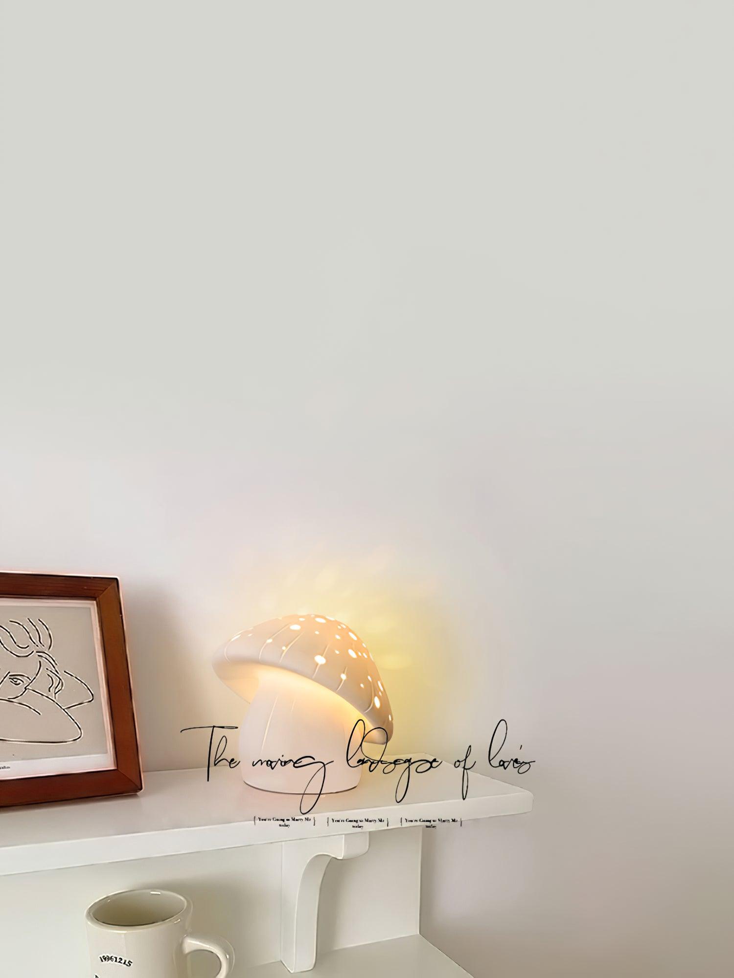 Modern White Table Lamp - Elegant Home Decor for Bedroom, Living Room & Office - Soft Lighting for Reading, Relaxing & Working