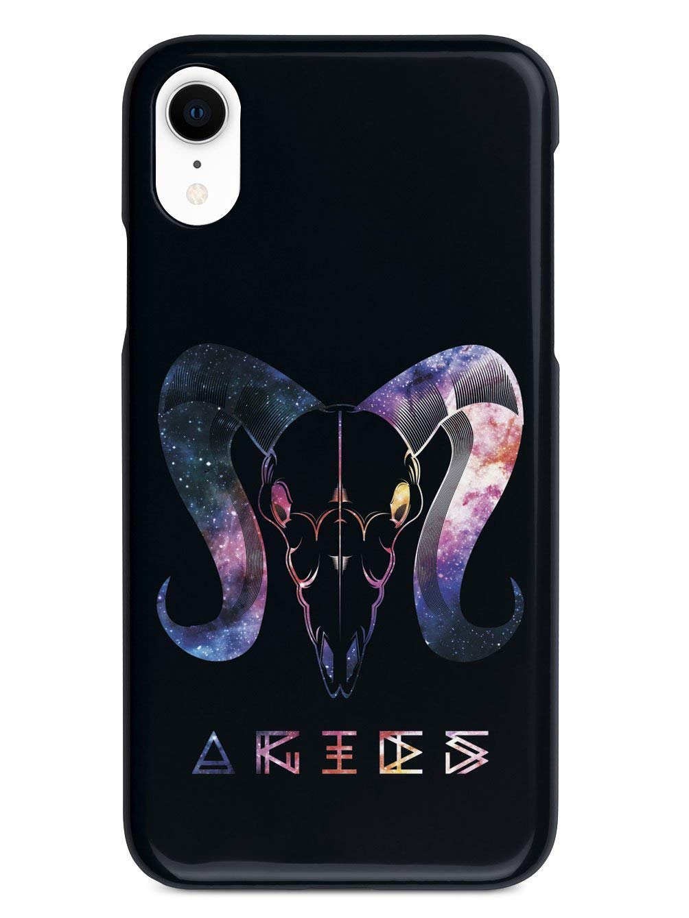3D Textured Protective Phone Case Compatible with iPhone XR - Cosmic Zodiac Aries Design - Shockproof & Anti-Scratch Cover for Apple iPhone XR - Perfect for Daily Use, Travel & Outdoor Activities
