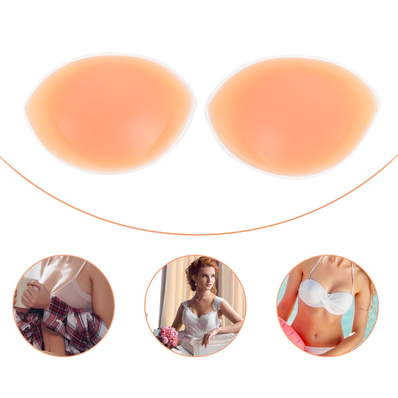 GALPADA Women's Sports Bras 4-Pack - Cotton Washable Nursing Pads, Reusable Breast Cushions for Breastfeeding - Beige Strapless Bras for Comfort & Support - Perfect for Yoga, Gym, Running & Daily Wear