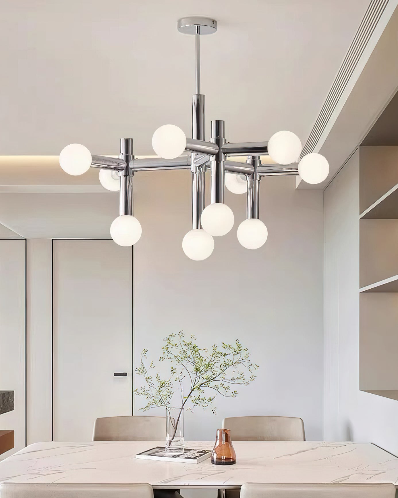Modern Alcobendas Crystal Chandelier - Elegant LED Lighting Fixture for Dining Room, Living Room & Bedroom Decor