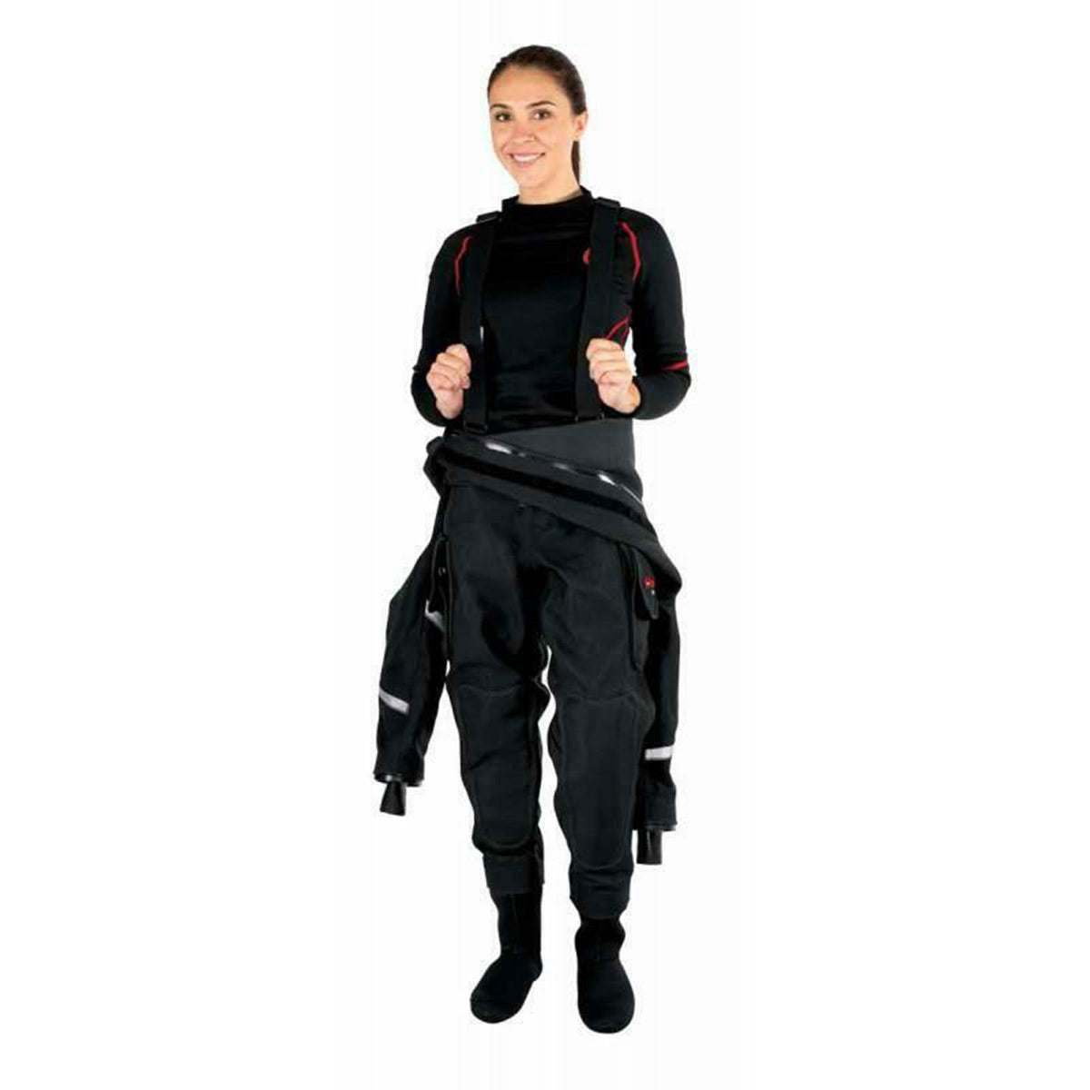 Hollis DX 300X Dry Suit with Neoprene Socks - Premium Scuba Diving Gear for Cold Water Exploration & Technical Diving