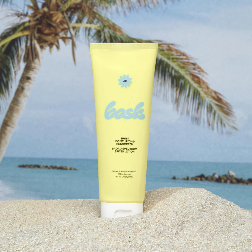 Bask SPF 30 Sheer Moisturizing Lotion - Lightweight Daily Face Moisturizer with Sun Protection | Perfect for Outdoor Activities & Everyday Skincare Routine