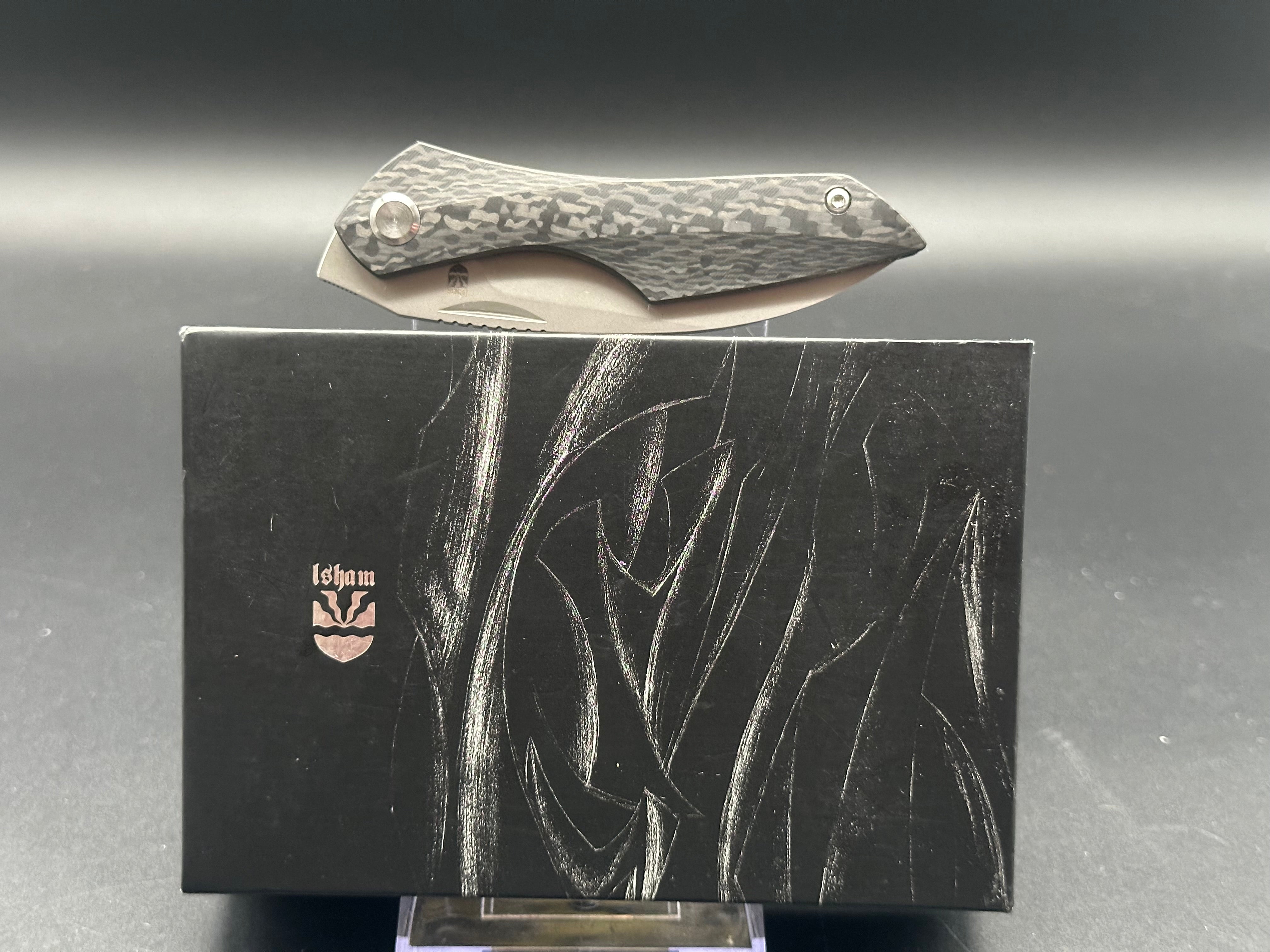 Premium Carbon Fiber Pocket Knife with Satin M390 Blade - Clip Point Design for EDC, Outdoor Adventures & Tactical Use