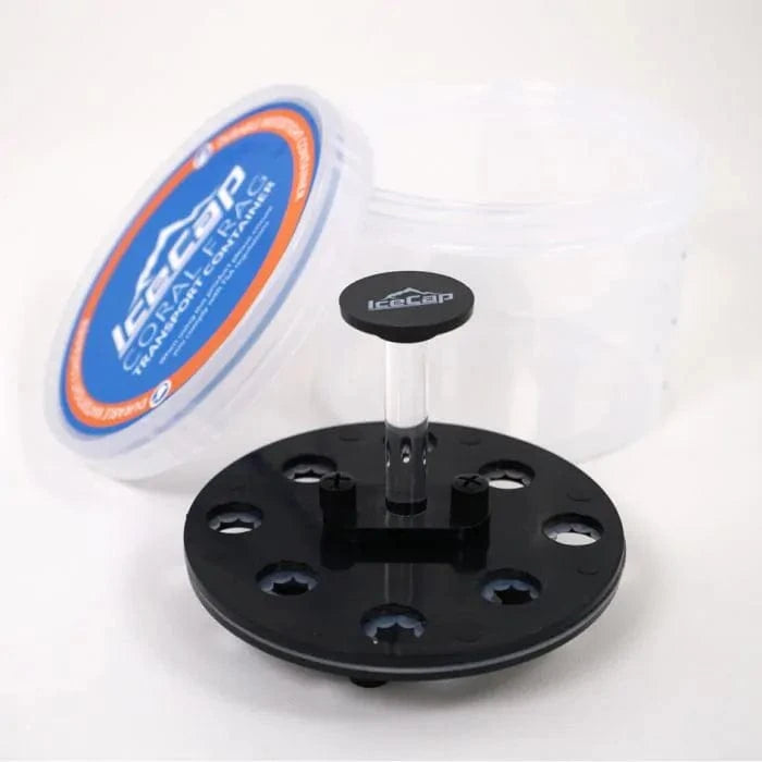 IceCap Coral Frag Transport Container with 8 Plugs - Secure Shipping for Live Coral Fragments - Perfect for Aquarium Enthusiasts & Reef Tank Hobbyists