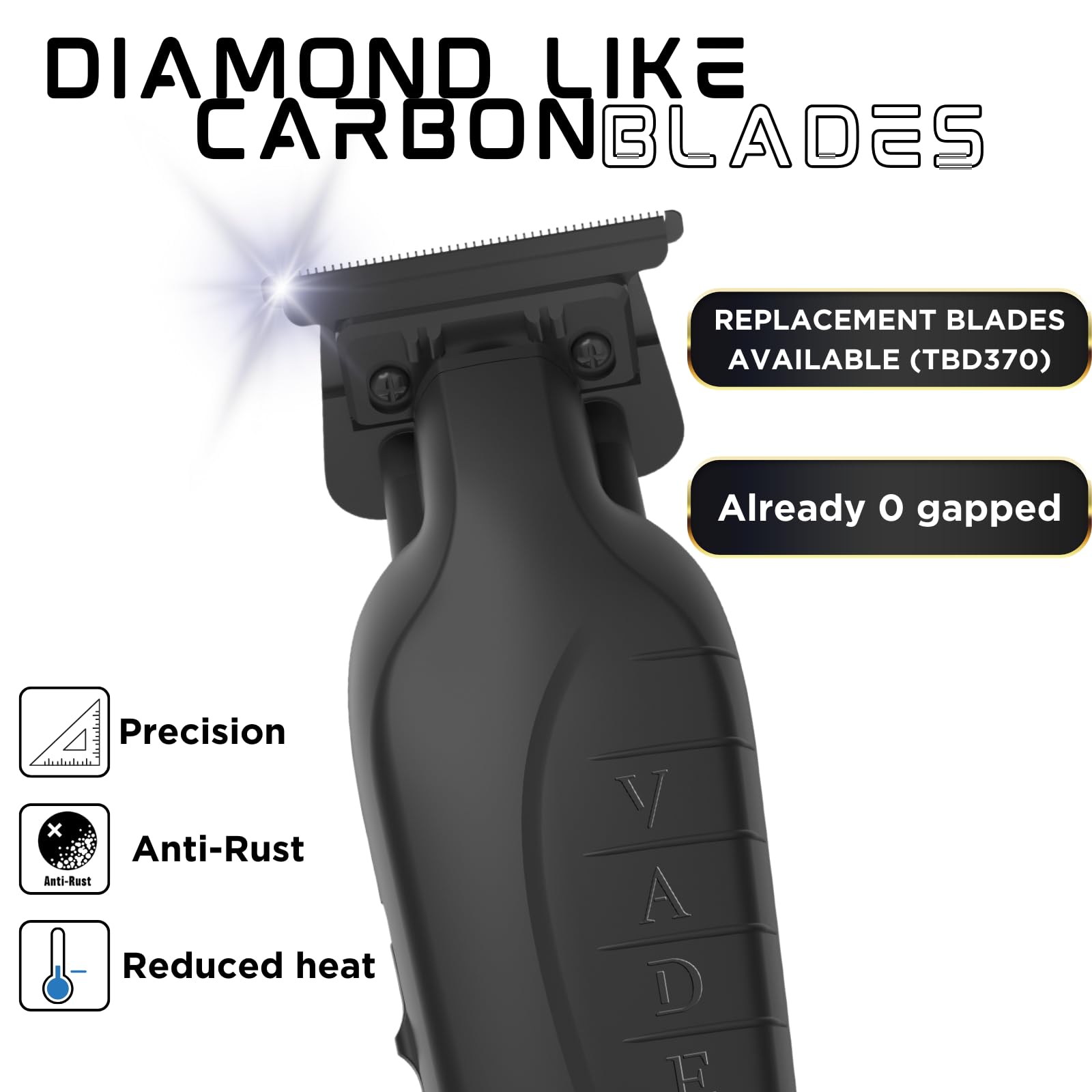 Supreme Trimmer Vader ST3778 - Professional Cordless Hair Clippers for Men | DLC T-Blade Beard & Hair Trimmer with 210 Min Runtime | Perfect for Home Barbering, Beard Grooming & Personal Styling (Black)