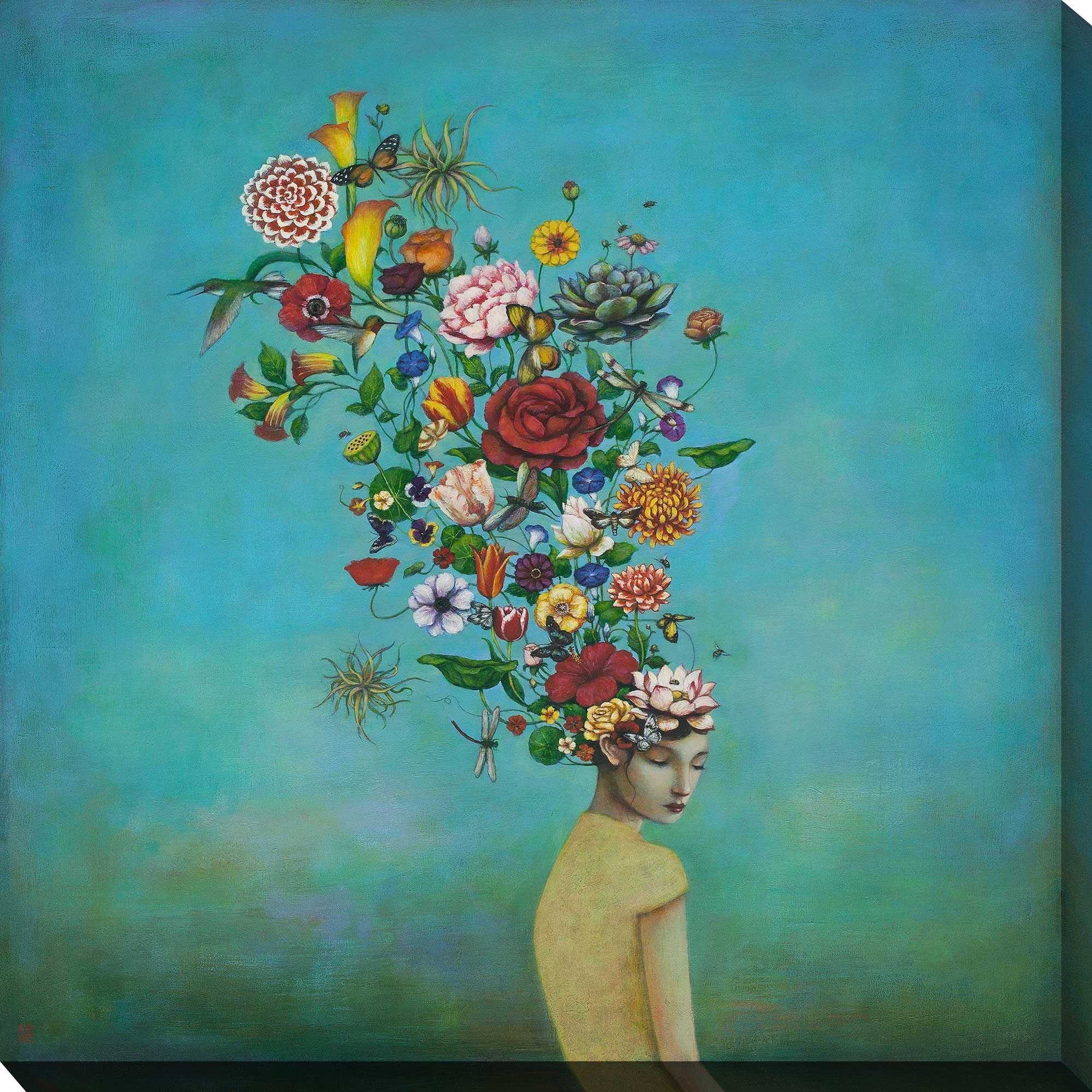 A Mindful Garden by Duy Huynh - Premium Canvas Wall Art Print for Home & Office Decor - Perfect for Living Room, Bedroom or Meditation Space
