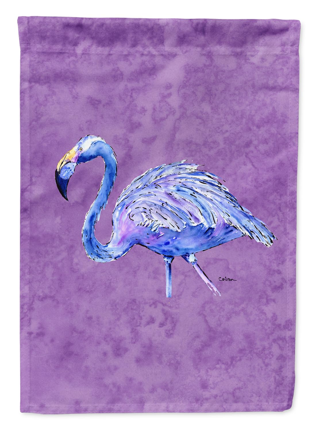 Caroline's Treasures 8874GF Flamingo on Purple Garden Flag - Decorative Mailbox & Yard Banner for Outdoor Patio, Flower Beds & Garden Decor | Vibrant Multicolor Design | Perfect for Spring/Summer Landscaping & Front Yard Decor