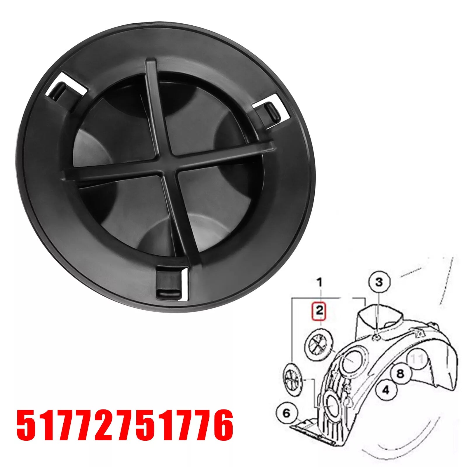 OE Spec Wheel Well Cover Caps for MINI R55 R56 R57 R58 - Headlamp & Fog Light Accessories | Perfect Fit Replacement Parts for MINI Cooper Hatchback & Convertible Models | DIY Car Maintenance & Protection Upgrade
