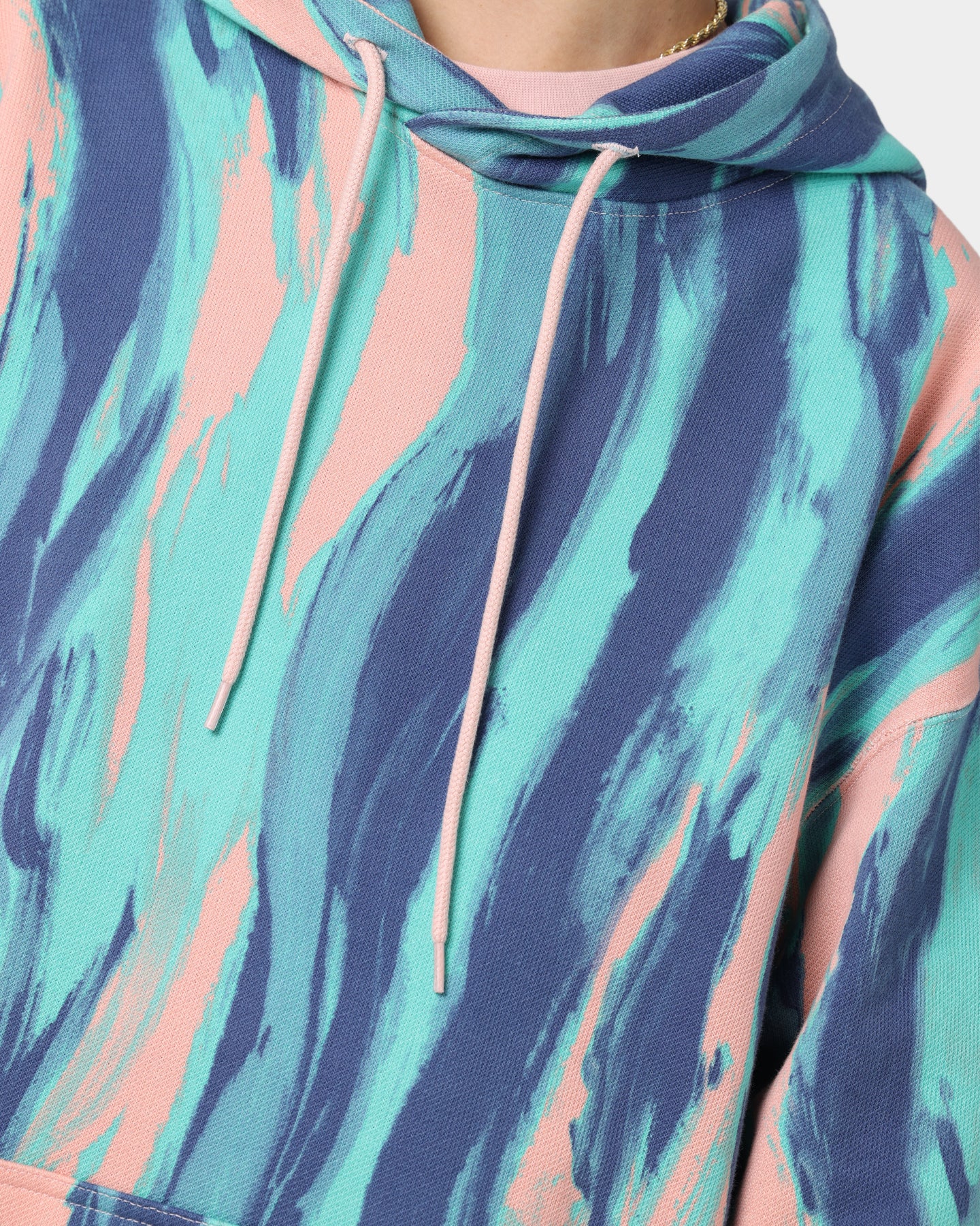 Adidas Marbled Paint Hoodie for Women - Vapour Pink/Mulberry - Stylish Pullover Sweatshirt for Casual Wear, Gym & Street Fashion