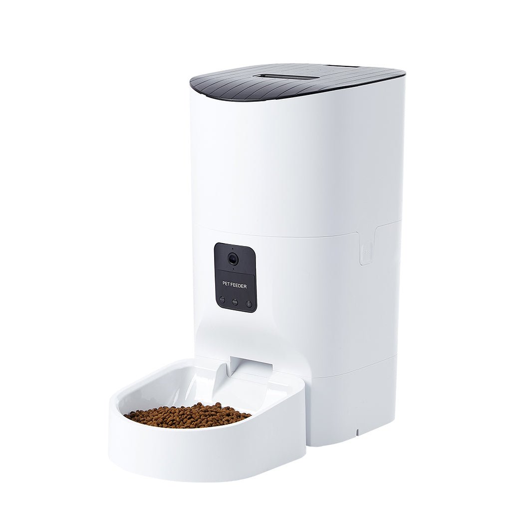 Automatic Smart Pet Feeder with Camera - WiFi Enabled Remote Food Dispenser & Water Bowl for Cats & Dogs - Perfect for Home, Travel & Office Use