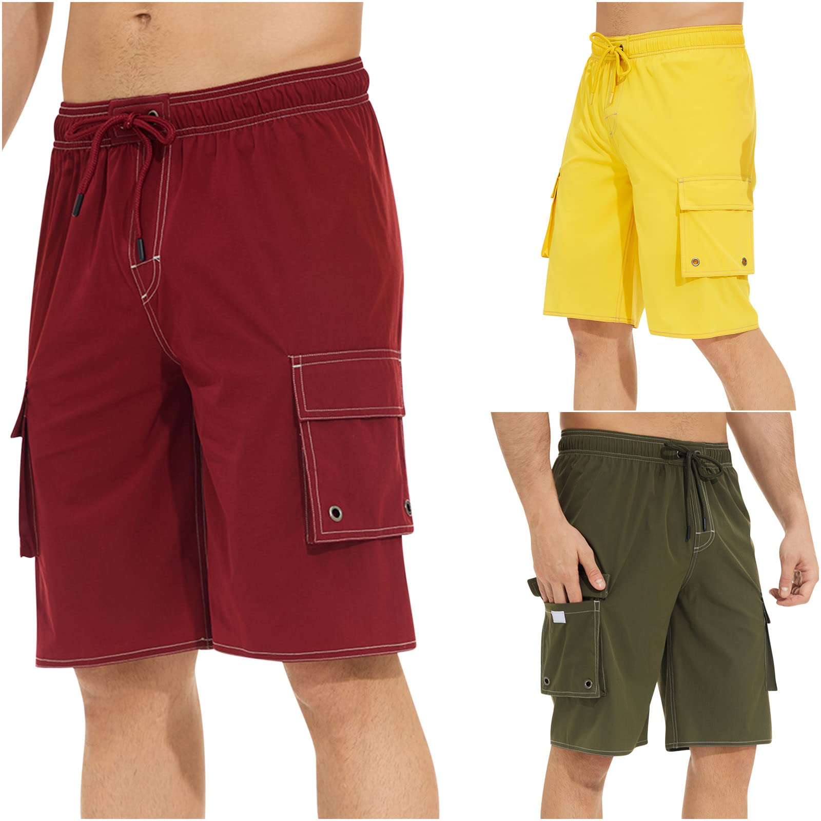 **Men's Breathable Running Shorts with Pockets - Comfortable Gym Workout Jogger Shorts for Summer Training & Fitness | Casual Athletic Wear for Sports & Outdoor Activities**