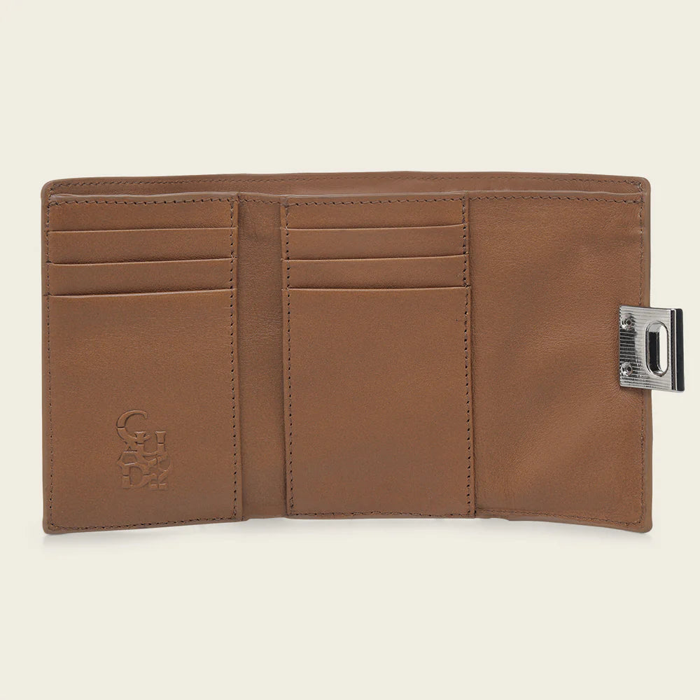 BD252RS Genuine Leather Women's Casual Fashion Bifold Wallet Clutch - Stylish Brown Purse for Everyday Use, Travel & Gift Ideas