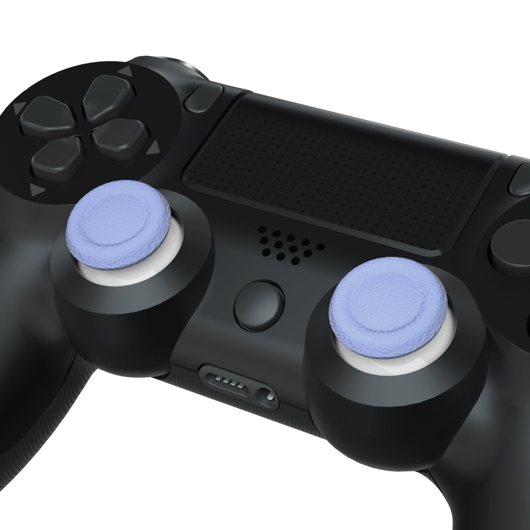 eXtremeRate Light Violet & White Dual Color Replacement 3D Joystick Thumbsticks for PS4 Slim/Pro Controller - Includes Phillips Screwdriver - Enhanced Grip & Precision for Gaming - Perfect for FPS, Racing & Action Games (Model P4J0132)
