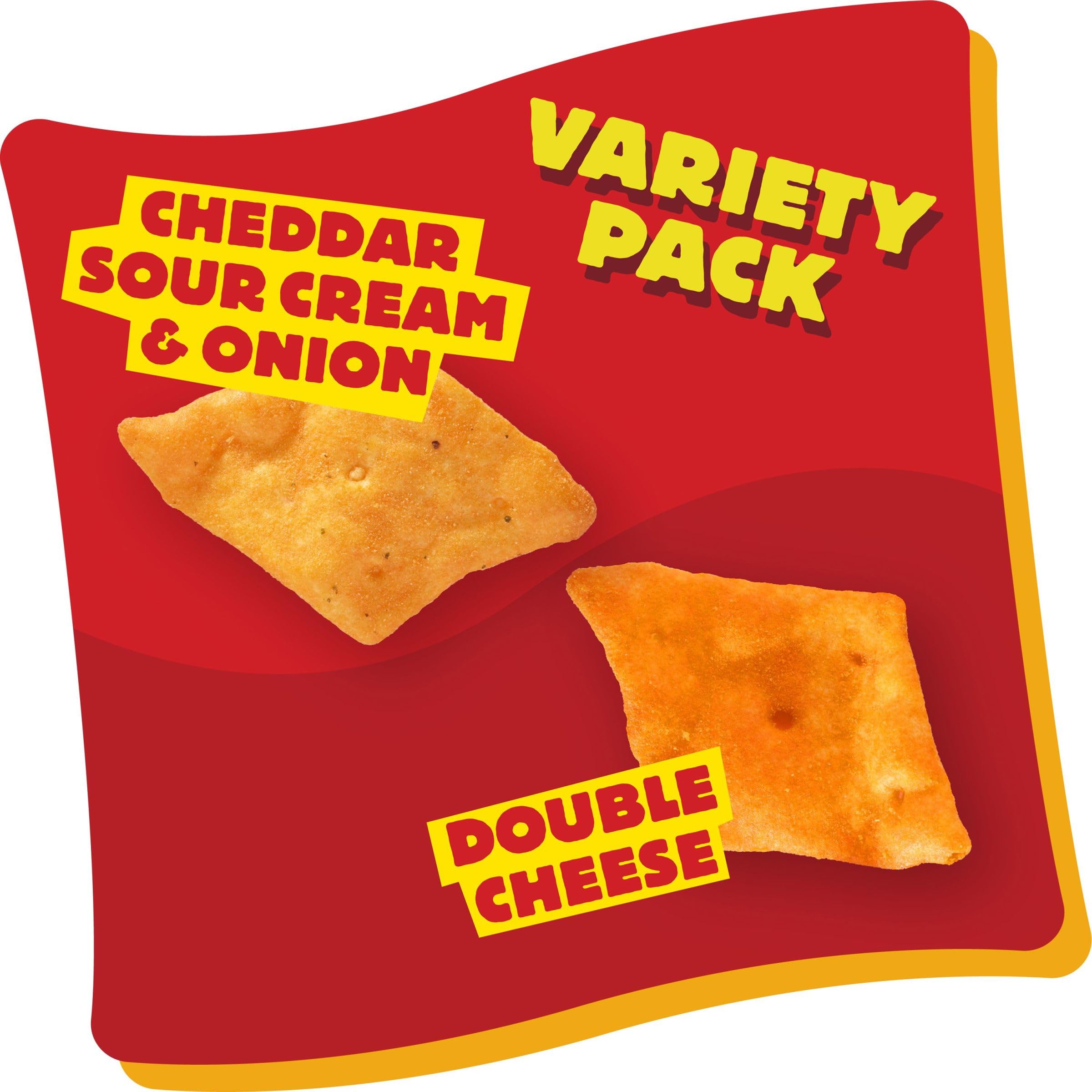 Cheez-It Snap'd Thin & Crispy Cheese Cracker Chips - Variety Pack (15oz Box, 20 Packs) - Perfect for Lunch Snacks, Office Break, School Lunch & Party Platters
