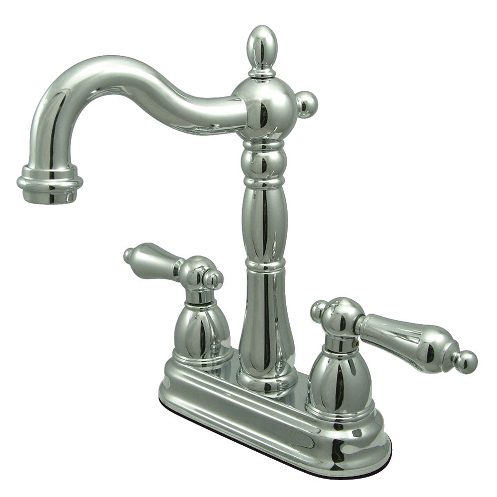 Kingston Brass KB1491AL Heritage Two Handle Bar Faucet - Vintage Style Brass Kitchen Sink Faucet for Farmhouse & Modern Homes - Perfect for Bars, Restaurants, and Home Kitchens