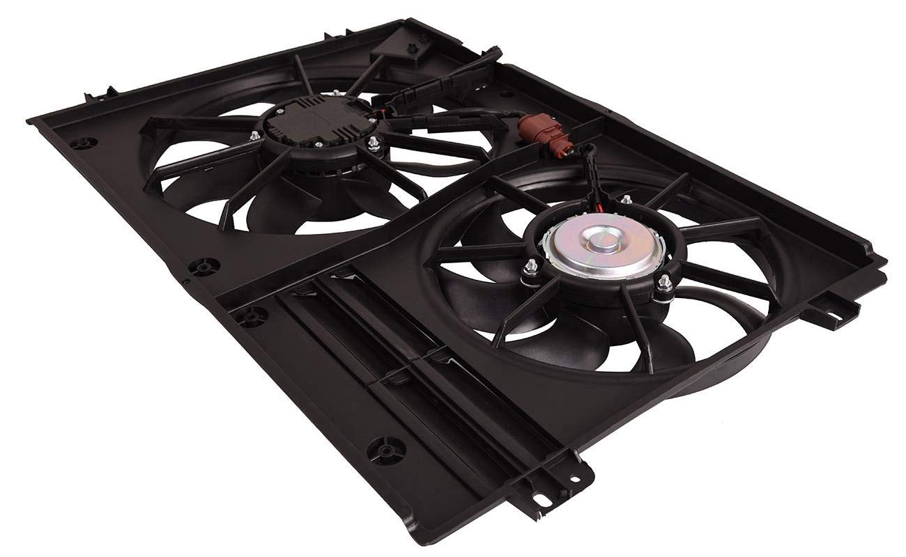 Bapmic 1K0959455DG Electric Cooling Fan Assembly Replacement for Audi A3 TT Jetta Passat Golf - High Performance Radiator Cooling Fan for Engine Overheating Protection - Perfect for Summer Driving & Heavy Traffic Conditions