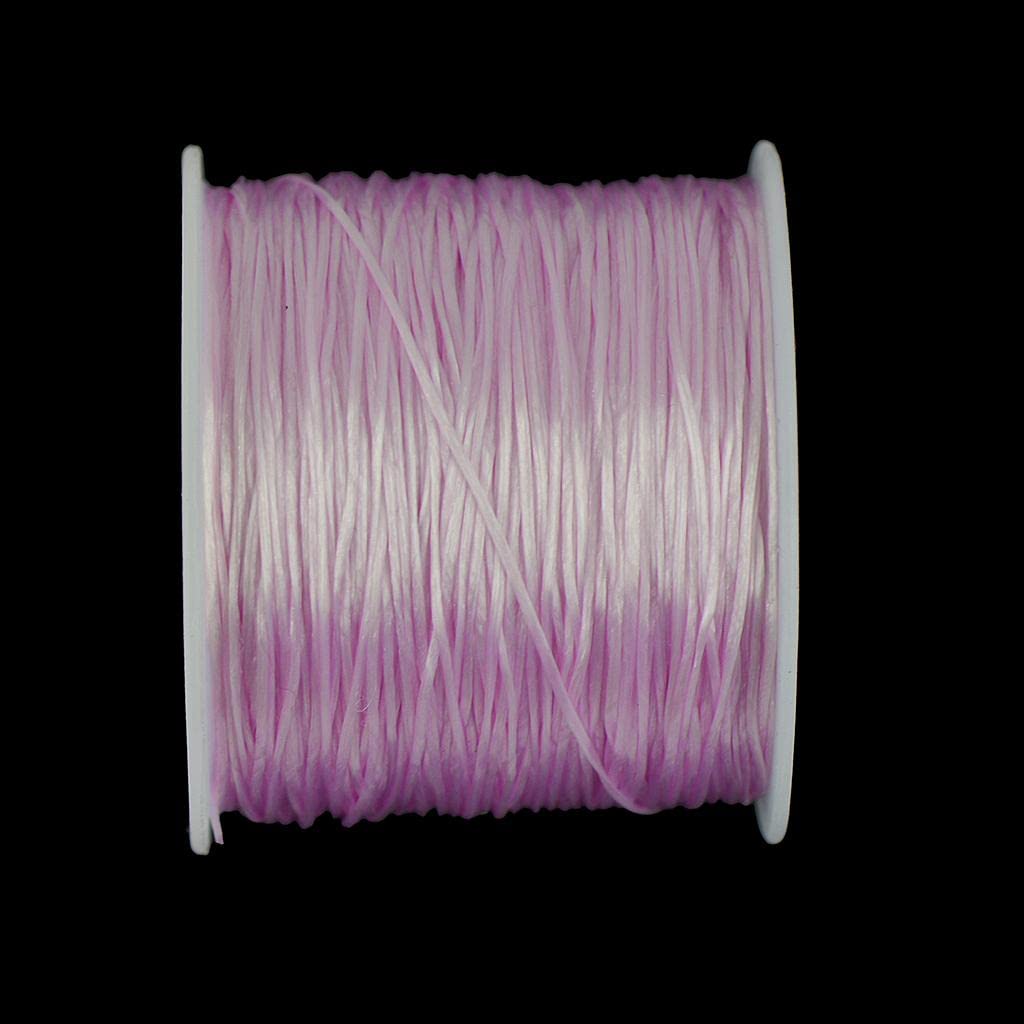 50 Yards Stretch Polyester Crystal String for Jewelry Making - DIY Craft Beading Thread in Light Purple | Perfect for Bracelets, Necklaces & Handmade Jewelry Accessories