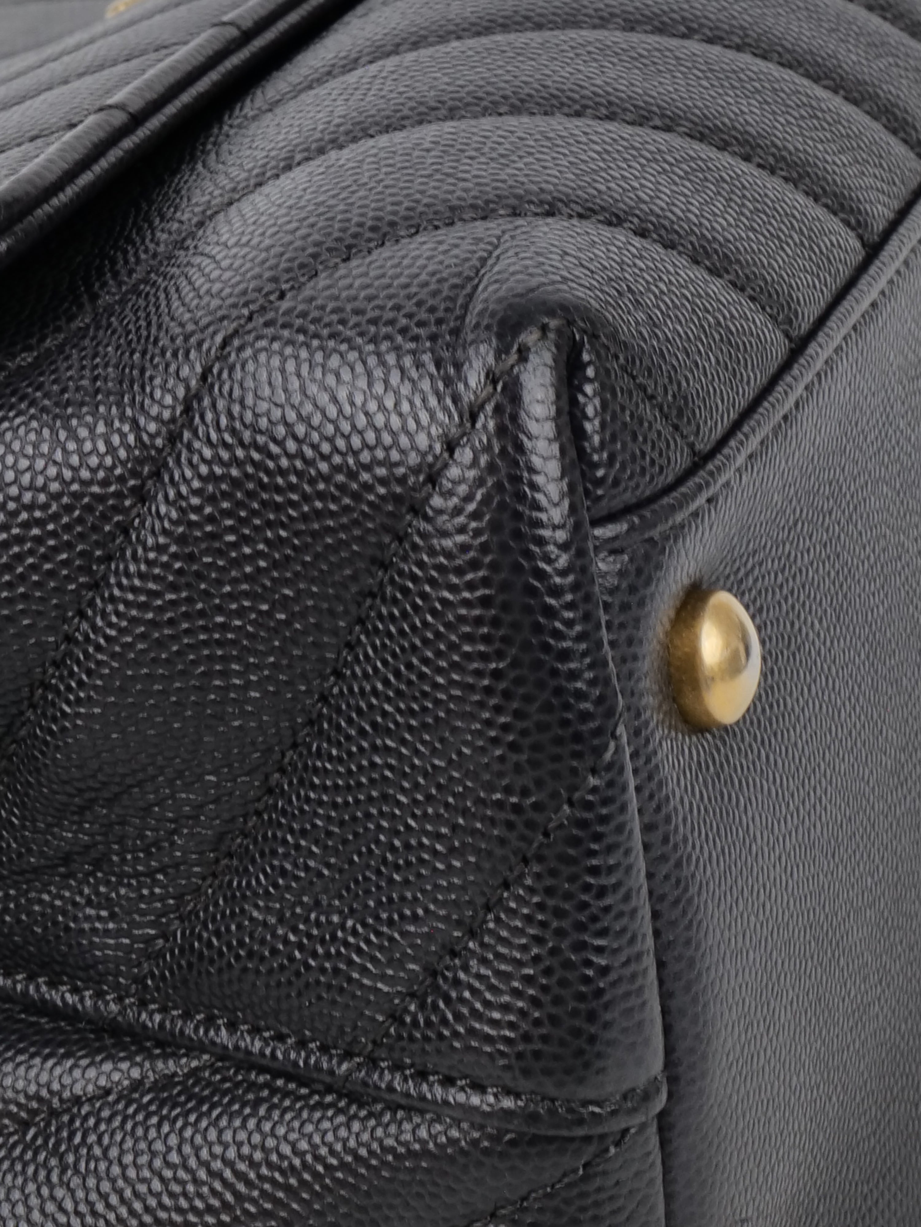 Chanel Medium Coco Handle Bag in Dark Grey with Gold Hardware - Luxury Designer Handbag for Women, Perfect for Work, Evening & Special Occasions