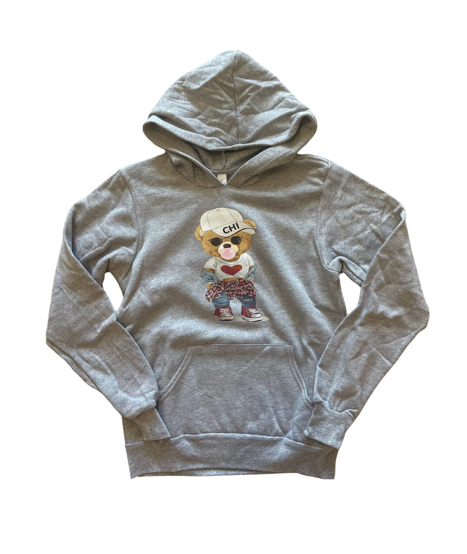 Girls Camp Chi Bubble Bear Hoodie - Cute Kawaii Pullover for Teens & Kids - Perfect for Sleepovers, Camping & Casual Wear