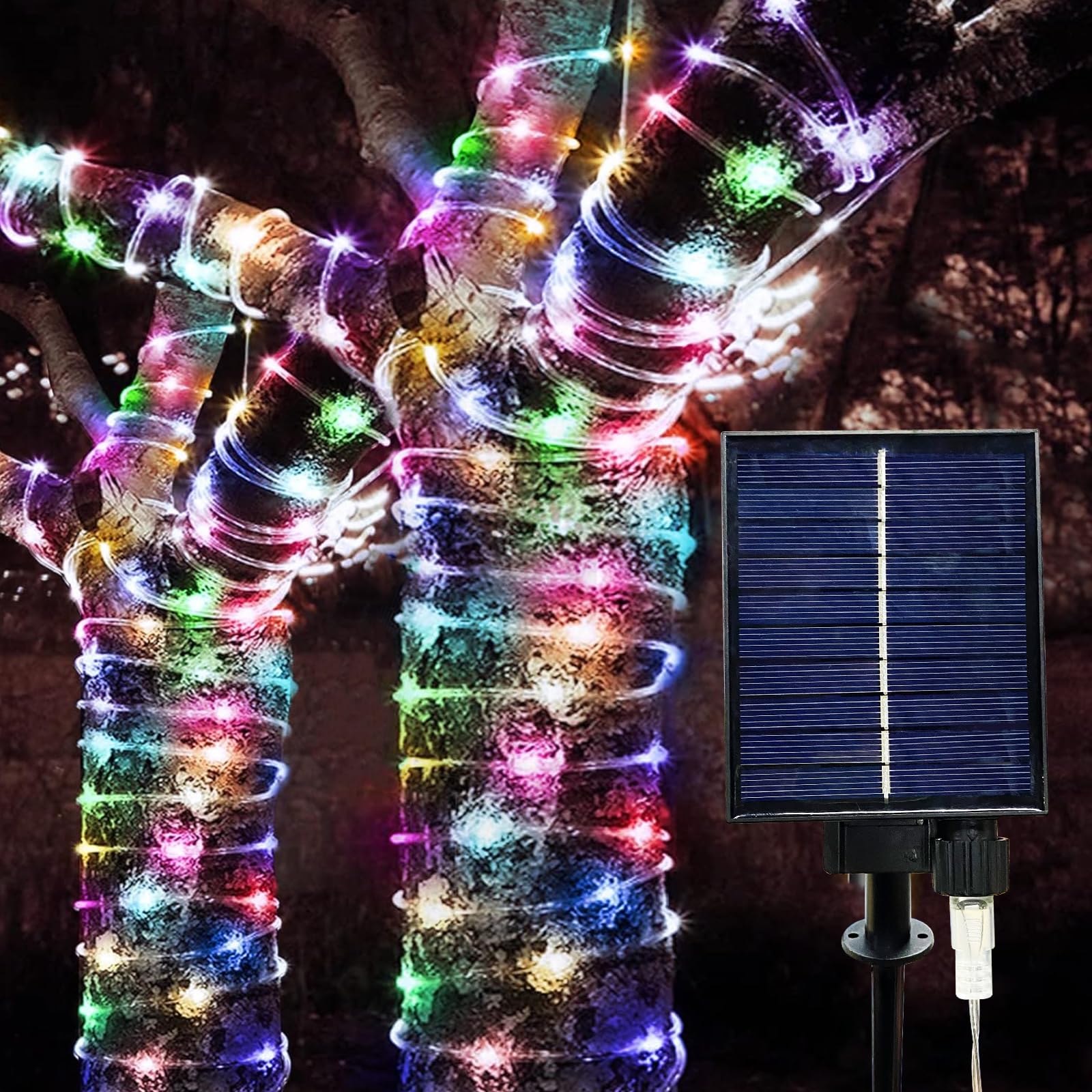 300 LED Solar Rope Lights Outdoor 99 FT - Bright Solar Powered Garden String Lights with 8 Modes, Waterproof Fairy Lights for Fence, Patio, Yard Decor - Perfect for Parties, Weddings & Outdoor Events (Multicolor)