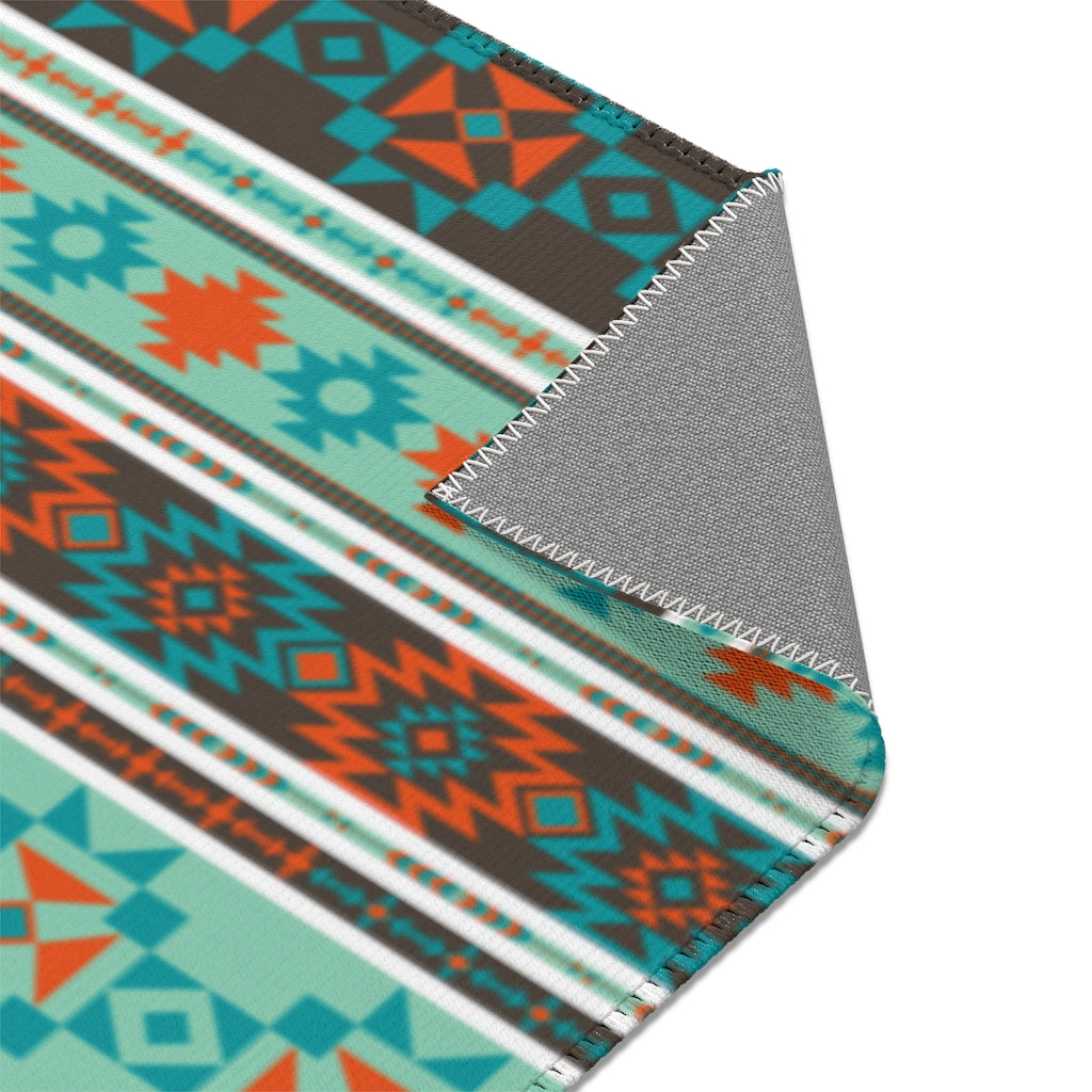 Stylish Geometric Southwestern Area Rug - Boho Chic Home Decor for Living Room, Bedroom & Office
