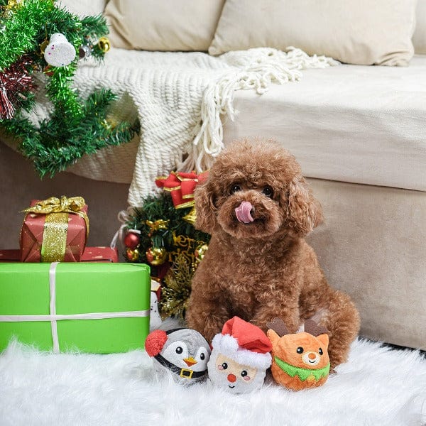 HugSmart Happy Woofmas Dog Christmas Sweater - 3 Cute Holiday Styles for Small & Medium Dogs - Perfect for Christmas Photos & Family Gatherings