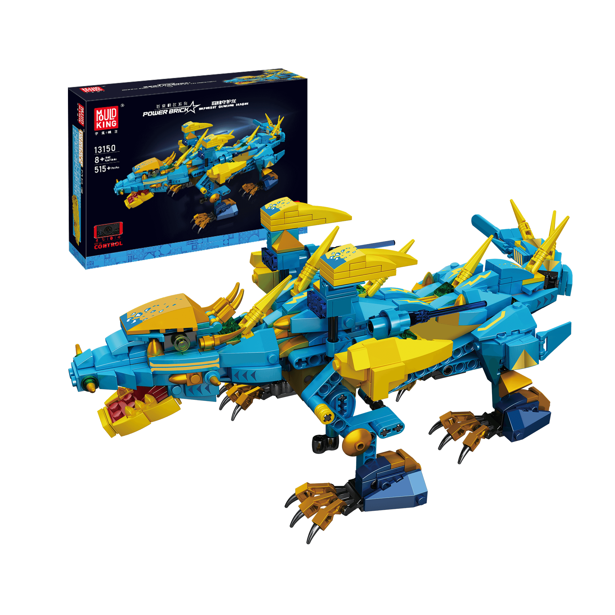 MOULD KING 13150 Remote Control Frost Ocean Dragon STEM Building Toy Set - 515 PCS Educational Construction Blocks for Kids & Adults | Perfect for Creative Play, STEM Learning & Collectible Display