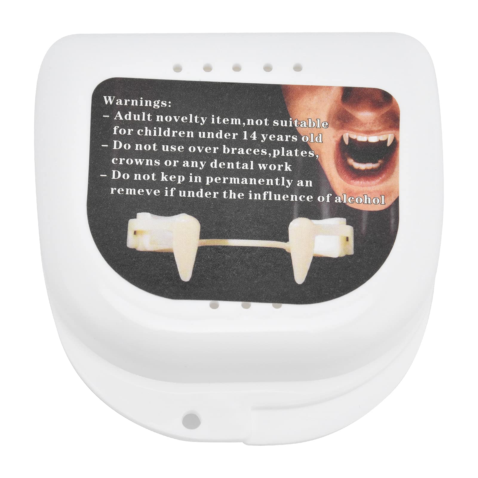 Retractable Vampire Fangs - Reusable Fake Teeth for Halloween Costumes, Horror Parties & Role-Playing | Scary Dentures Props for Kids & Adults | Perfect for Cosplay, Haunted Houses & Themed Events
