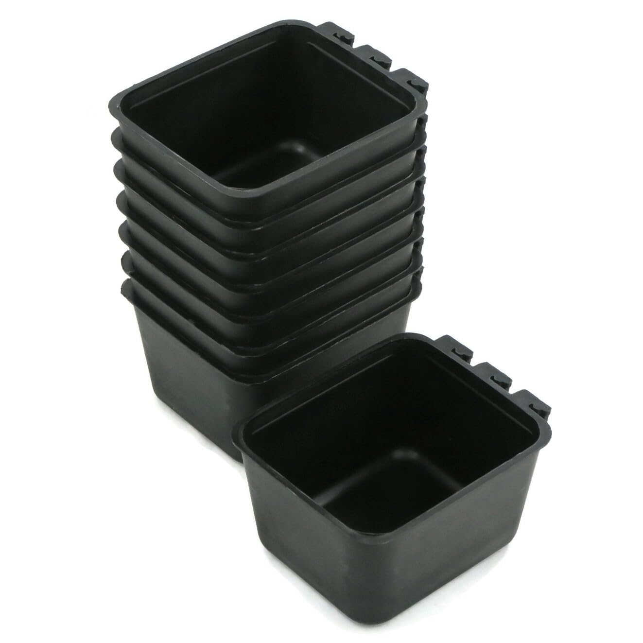Flexible Plastic Black Cage Cups - 8-Pack | Durable, Freeze-Proof Drinking Glasses for Outdoor Camping, Picnics & Home Use