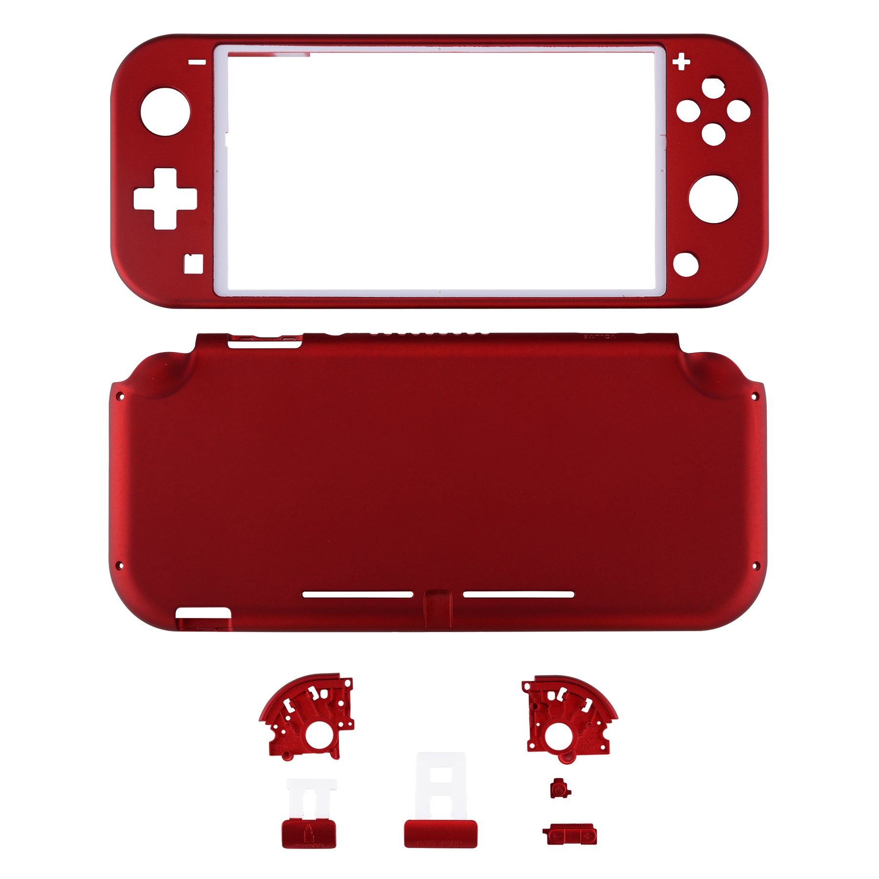 eXtremeRate Soft Touch Scarlet Red DIY Replacement Shell for Nintendo Switch Lite - Custom Controller Housing with Screen Protector | Durable Case Cover for NSL | Perfect for Gaming, Travel & Home Entertainment