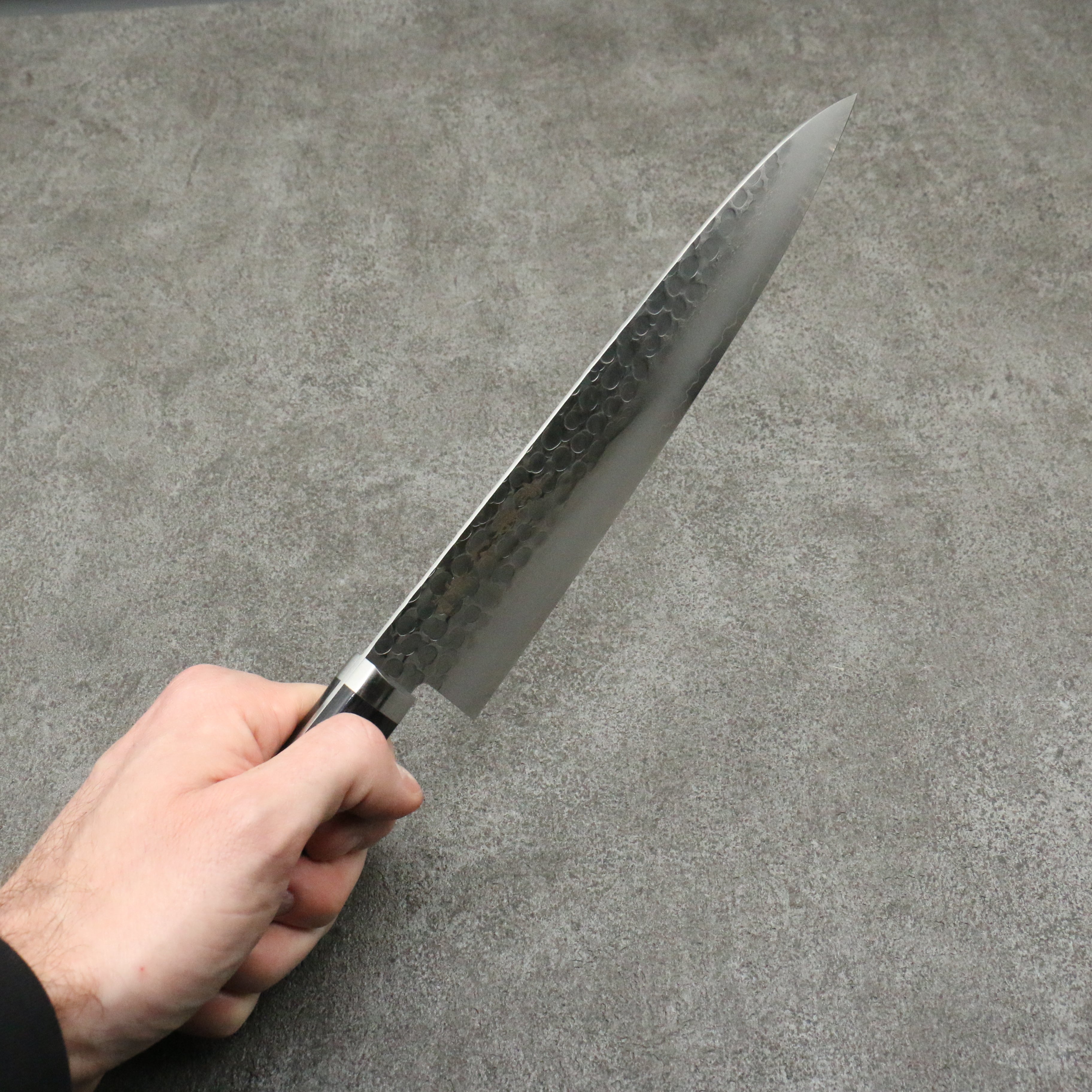 Kanetsune VG1 Hammered Gyuto 210mm Japanese Chef Knife with Black Pakkawood Handle - Perfect for Slicing, Dicing & Precision Cooking