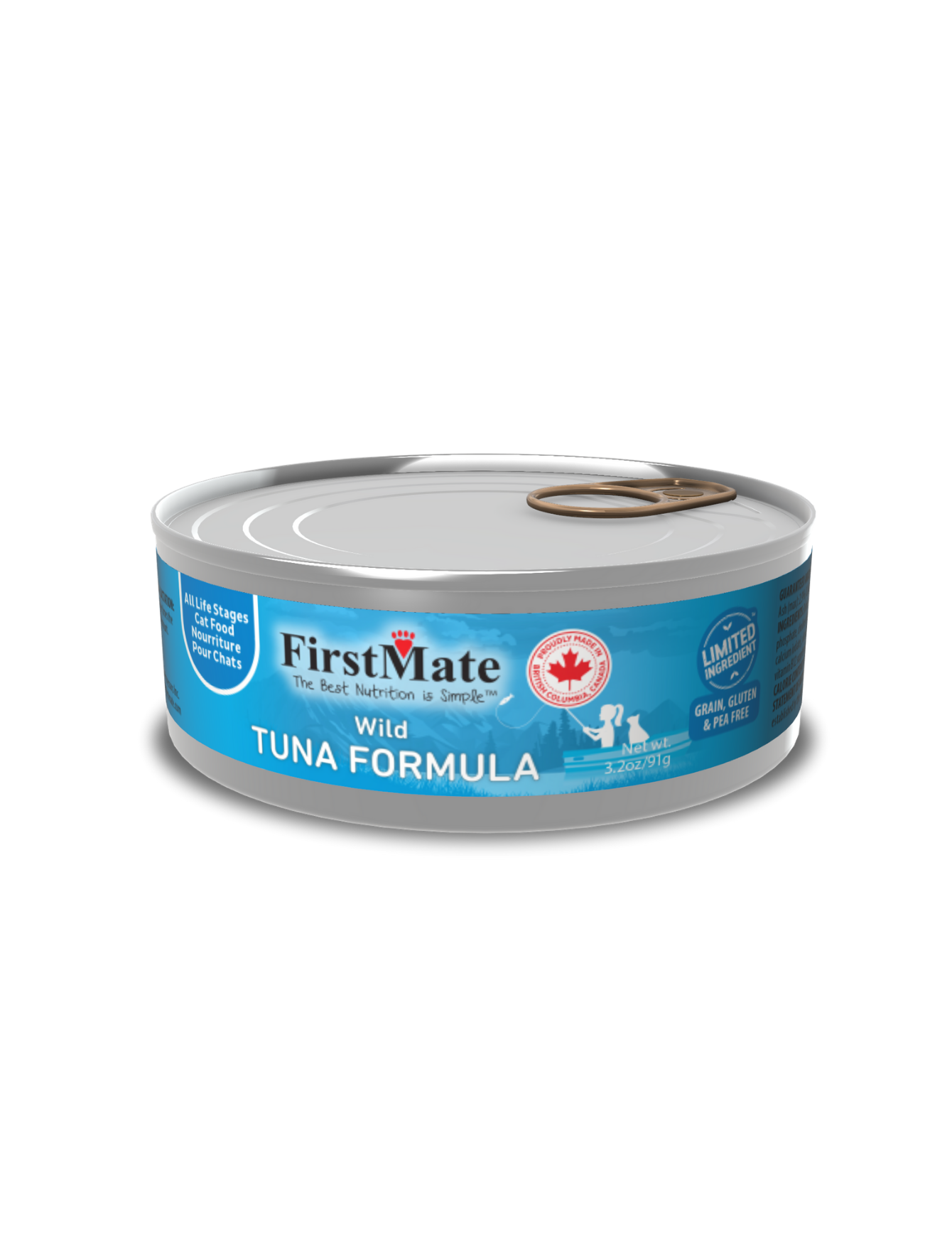 FirstMate Wild Tuna Grain-Free & Gluten-Free Wet Cat Food - High Protein Canned Cat Food for Adult & Senior Cats (5.5oz & 12.5oz) - Perfect for Sensitive Stomachs & Healthy Digestion