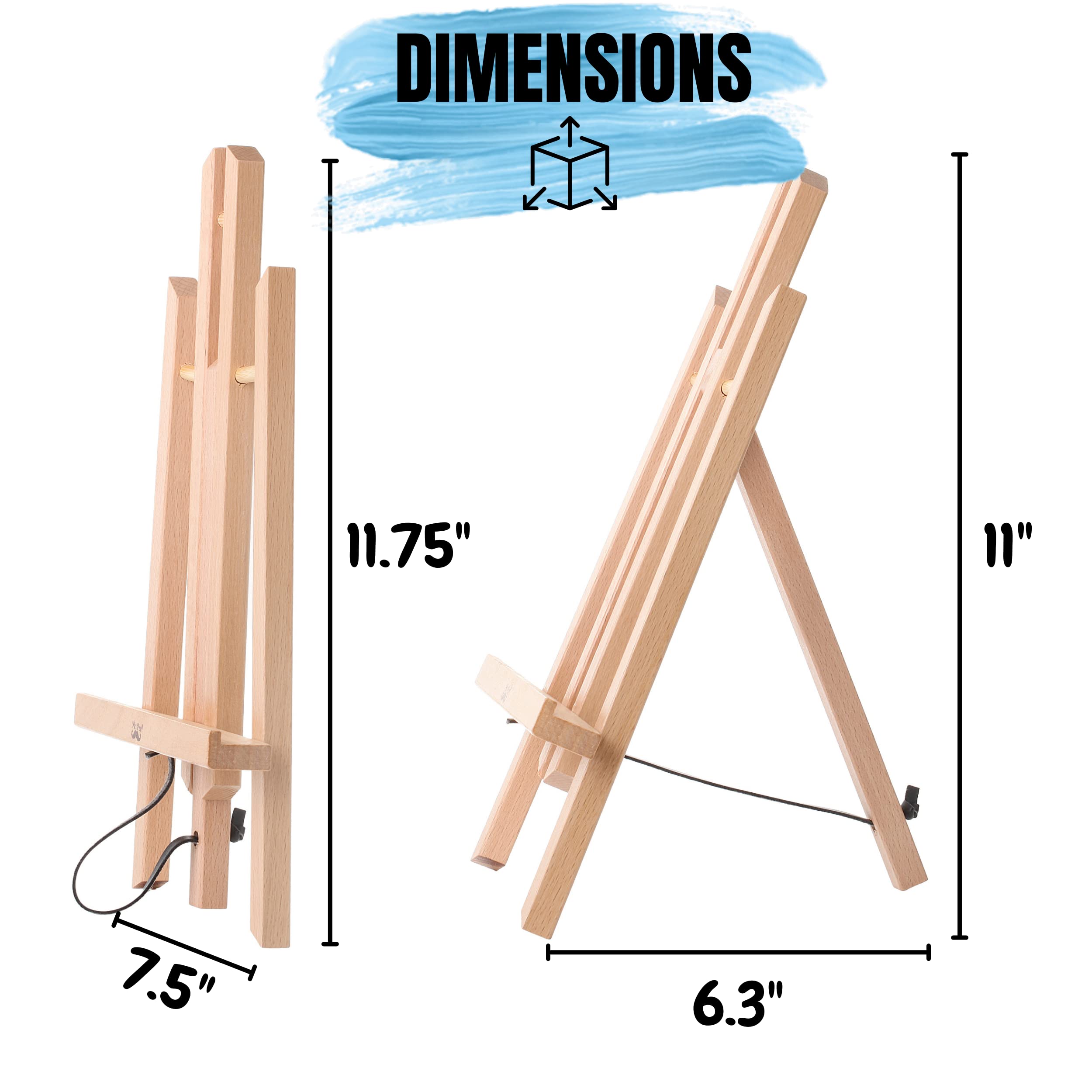 Mr. Pen 11 Inch Wooden Tabletop Easel Stand for Painting Canvas - Perfect for Artists, Students & Home Decor Display | Portable Mini Art Easel for Tabletop Painting, Sketching & Craft Projects